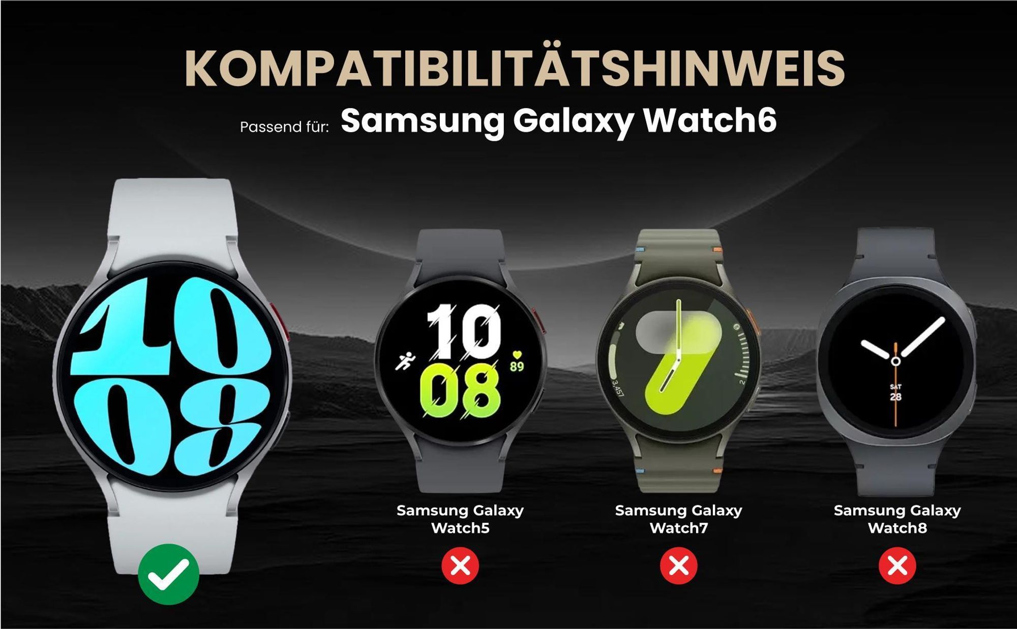 Kompatibilitätshinweise Armband für Samsung Galaxy Watch6 40mm