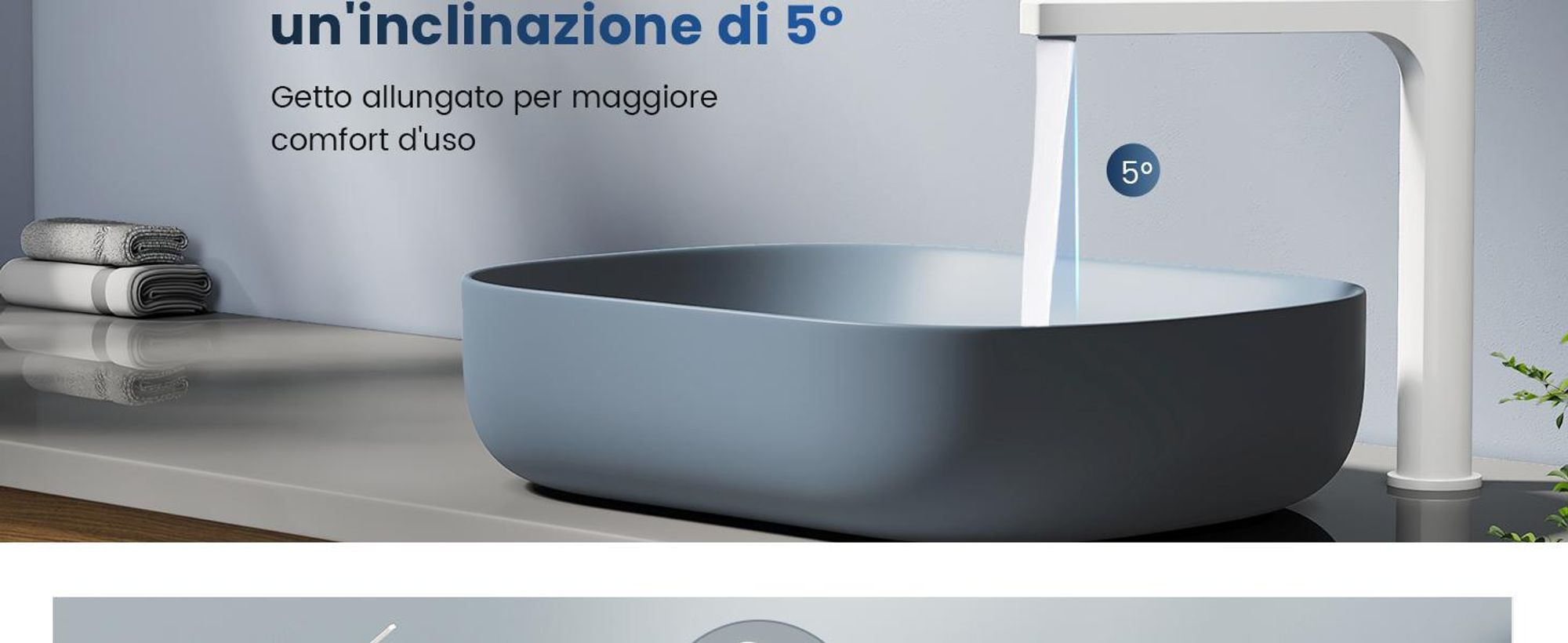 EMKE Rubinetto bagno bianco opaco 335x233x46mm, ottone, cartuccia ceramica, miscelatore bagno, miscelatore lavabo, miscelatore lavabo