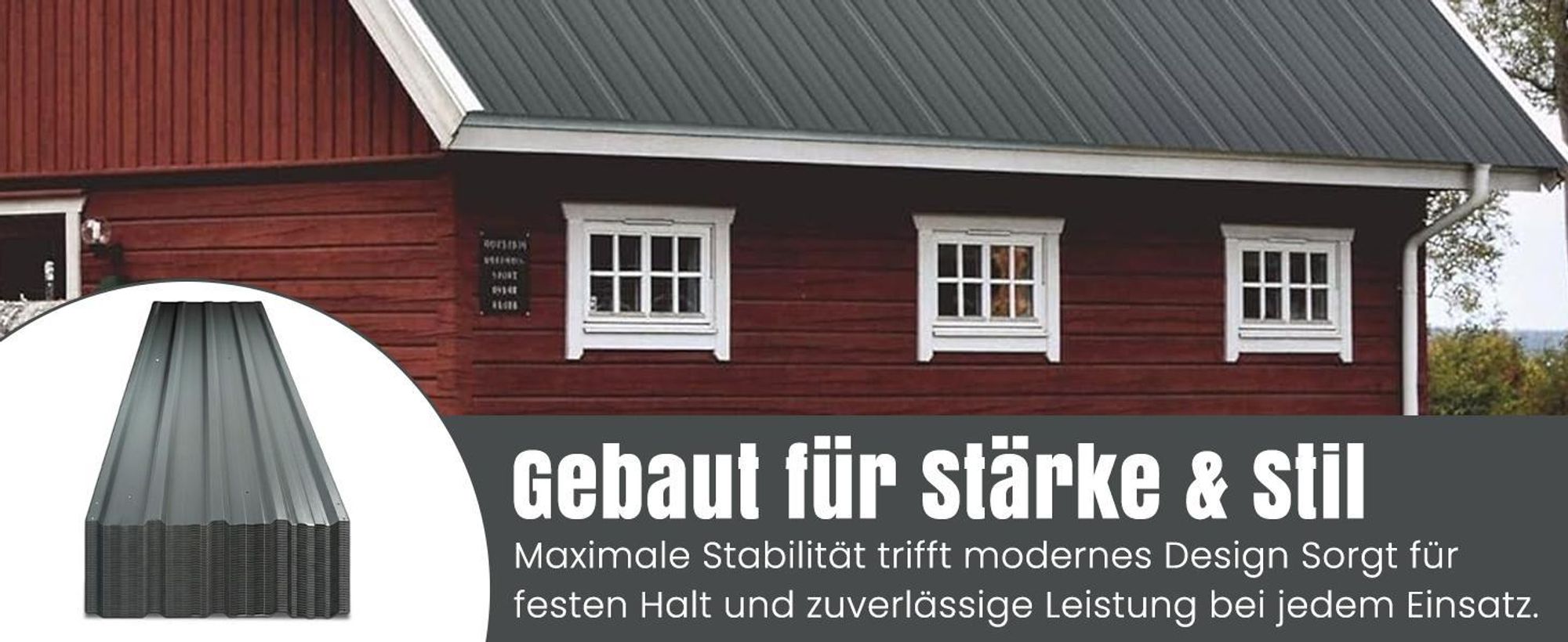 LP Projekt Trapezblech 12er Set – Profilblech 115x46cm (6,35m²) anthrazit – Dachplatten verzinkt aus Metall & Stahlblech – für Carport, Dach, Garage, Geräteschuppen, Wandverkleidung, Überdachung