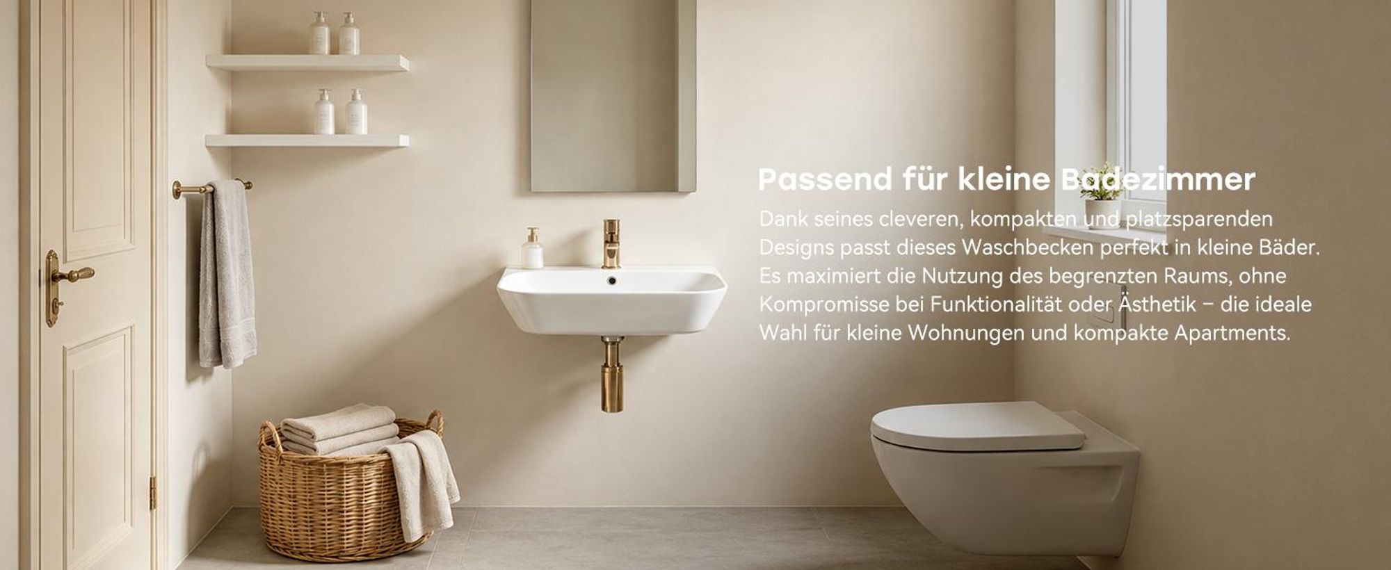 HOROW 56 x 40 cm Hänge Waschbecken, Badezimmer Aufsatzwaschbecken, Handwaschbecken für Gäste wc, mit Wasserhahnloch und einen Überlauf