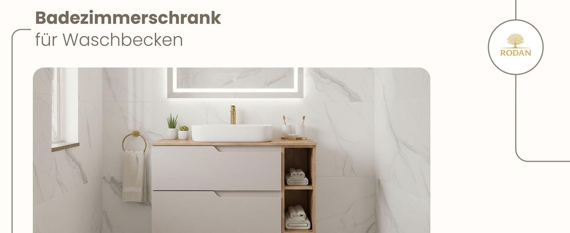 RODAN, Badmöbel, Badschrank, Badezimmermöbel, Badezimmer, MODERN, Waschbeckenunterschrank