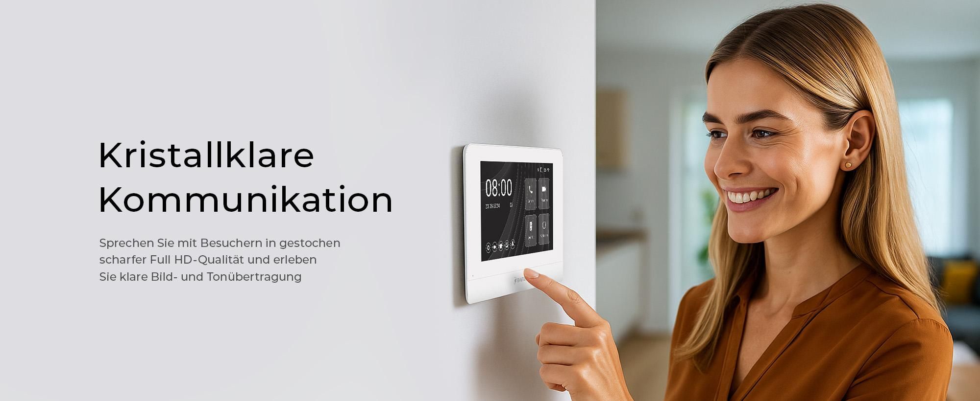 BALTER ENTRI M Aufputz Video Türsprechanlage mit Full HD Kamera und Audio Modul inkl. 2-Draht 1x 7 Zoll WiFi HD Monitor Smartphone App für 1 Familienhaus Set