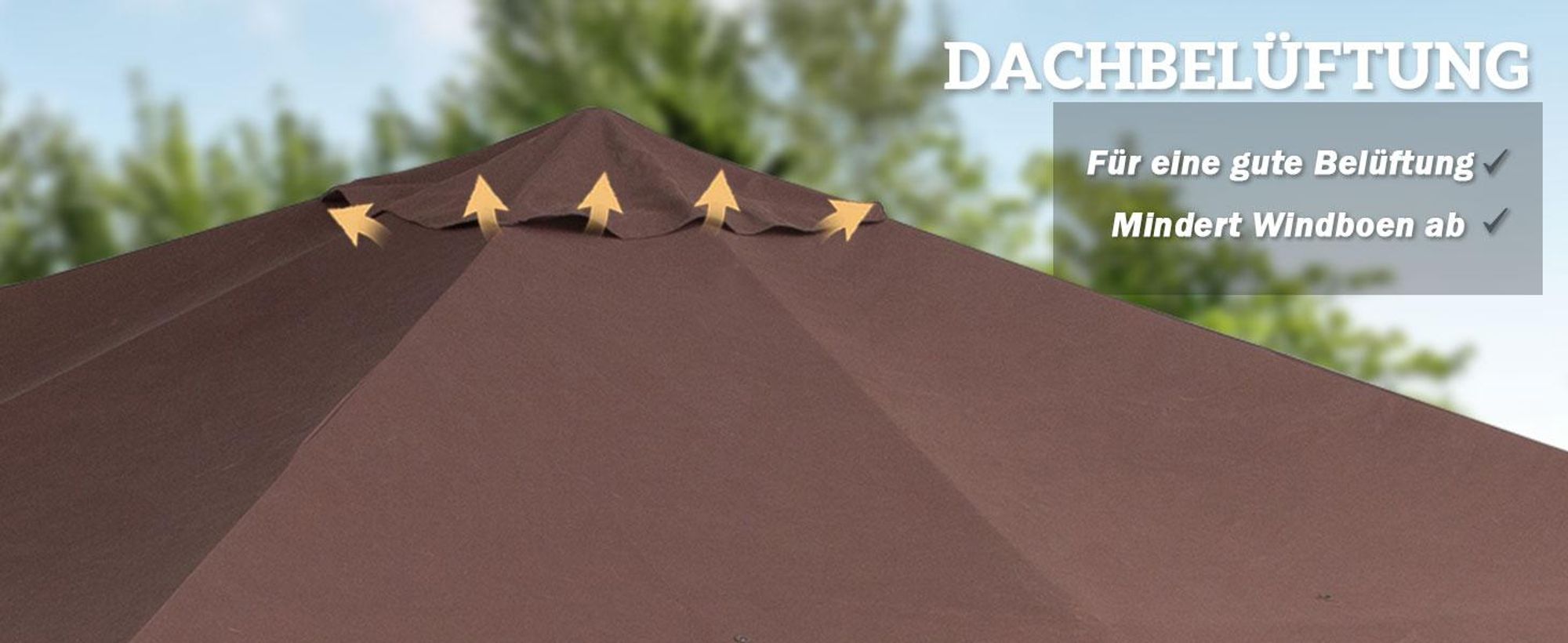 Outsunny Pavillondach, Ersatzdach für Pavillon, Pavillonabdeckung, Sonnenschutz Polyester, Kaffee, 2,98 x 2,95 m