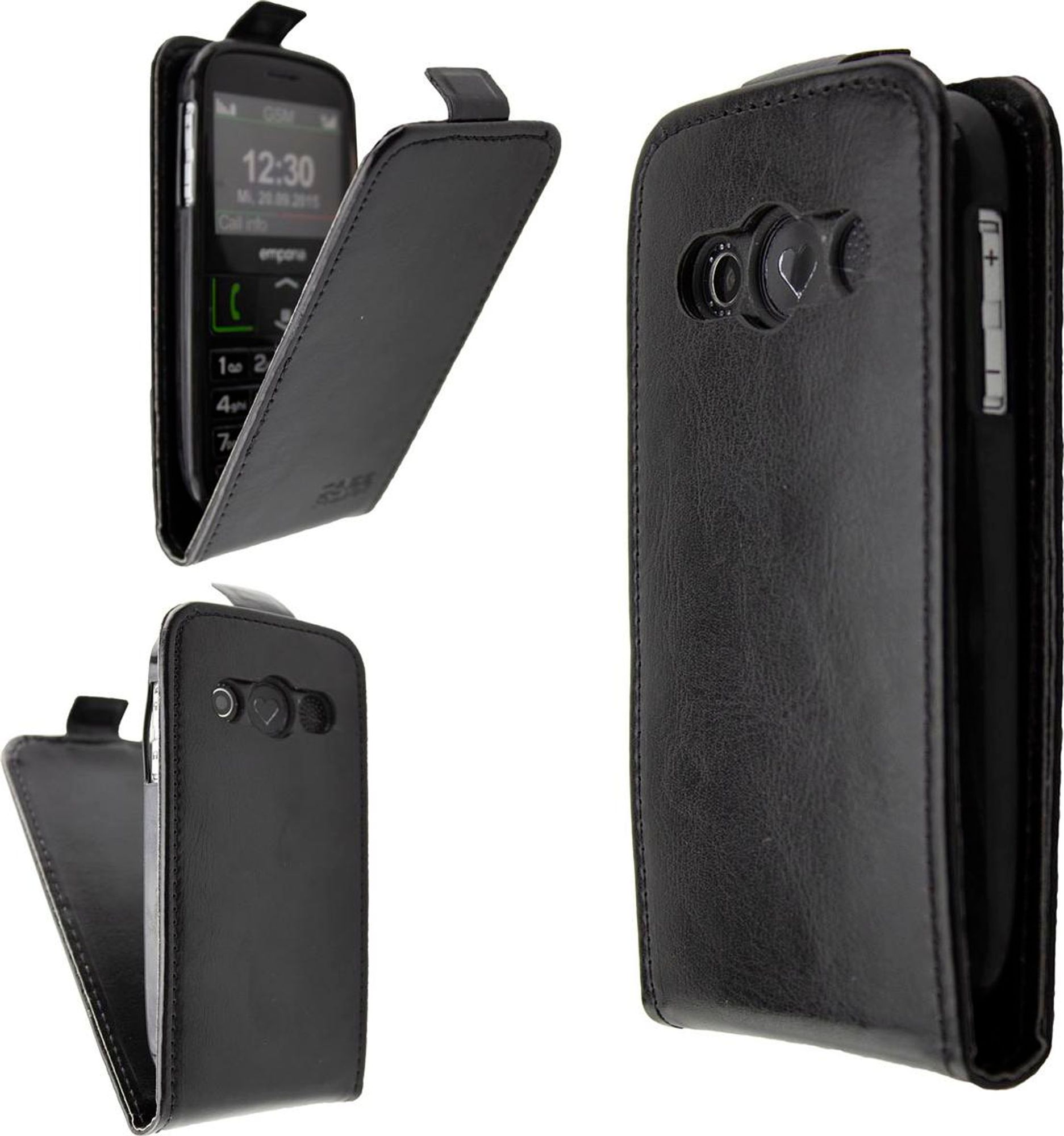 caseroxx Schutz Tasche Hülle Flip Cover kompatibel mit Emporia Euphoria V50 / Active V50 4G, Smartphone Tasche Flip Cover in schwarz Bild 1