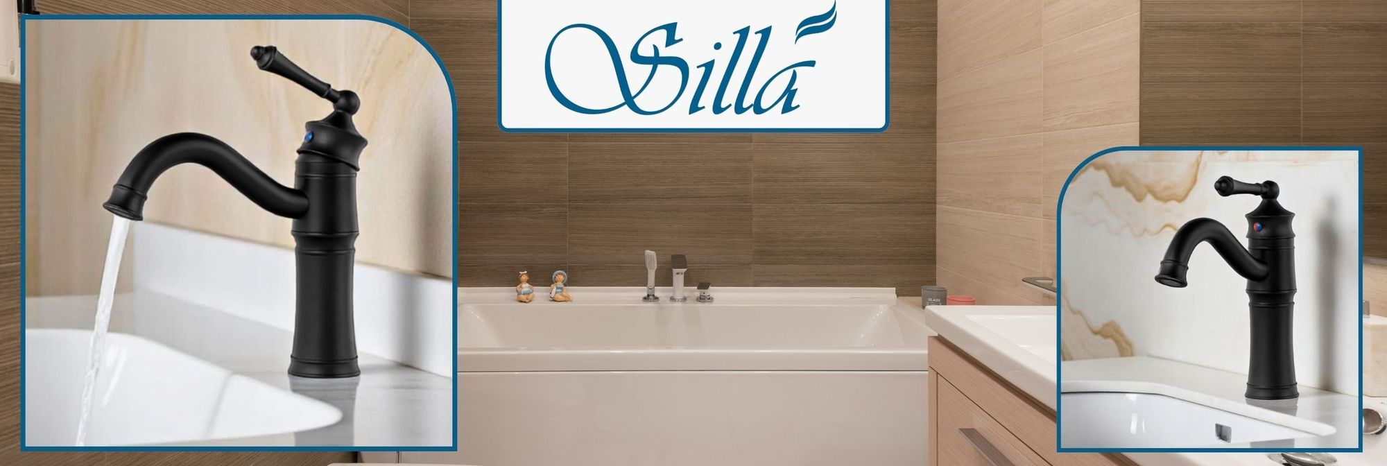 Silla, Schwarz, Armatur, Bad, Spültischarmatur, Wasserhahn Bad, Wasserhahn, Messing