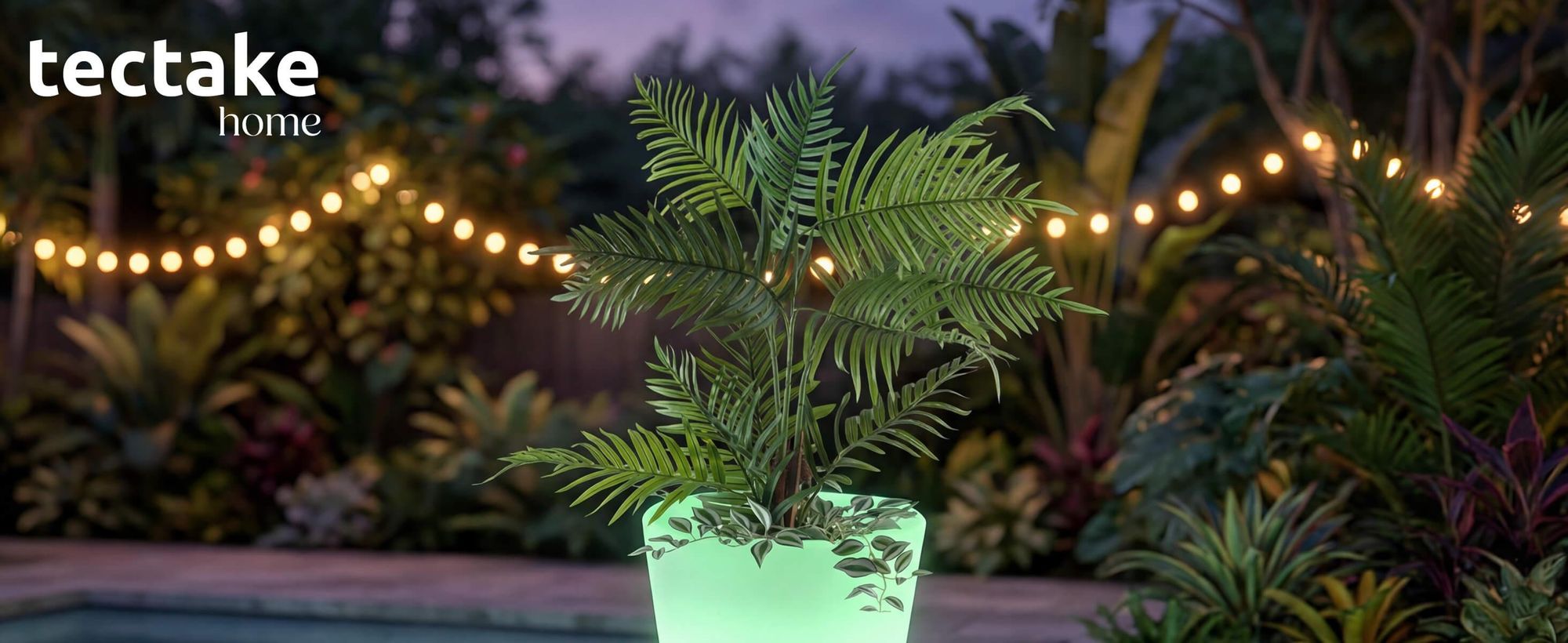 tectake® Leuchtzylinder Luminous Curve Cooler als Sektkühler mit LED-Beleuchtung, 12 W 38 x 40 cm, inkl. Erdspieß