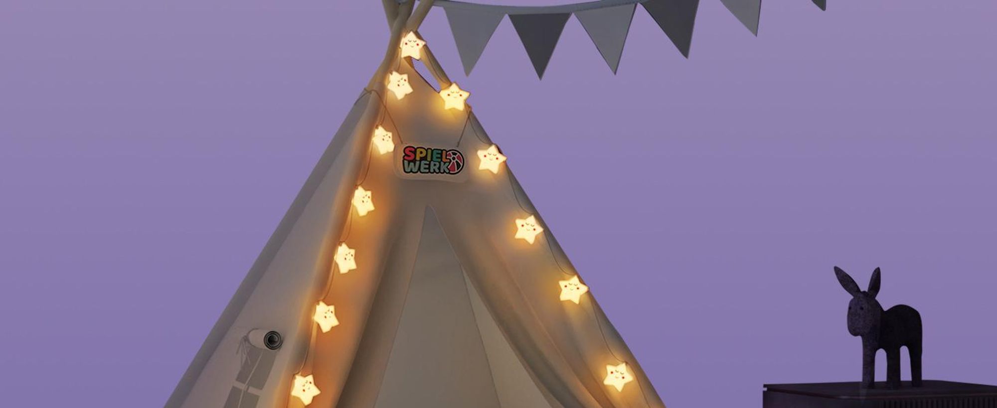 SPIELWERK Tipi Zelt Kinderzelt Blau