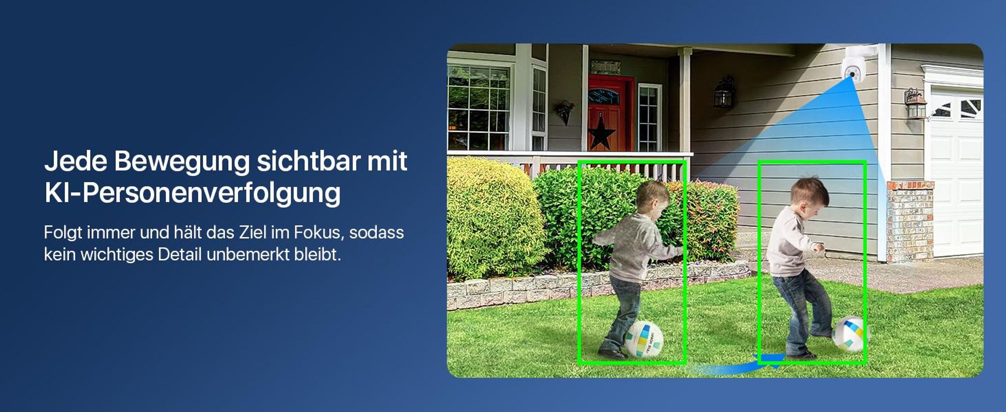 ZOSI 3K 5MP Wi-Fi 6 Überwachungskamera Set mit 2X 360° PTZ WLAN Kamera Aussen, 64GB Karte, Personenverfolgung, Farbnachtsicht, 2-Wege-Audio, C280