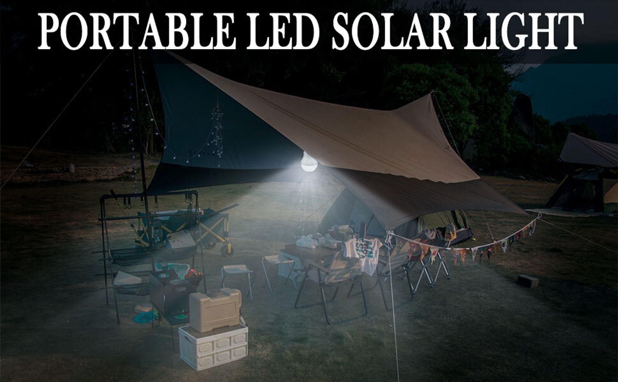 2er LED Solar Glühbirne,Solarleuchten für den Außengebrauch, Solarlaterne, Campinglampe, Solarlampe mit Solarpanel,Sonnenbeleuchtung für Außen