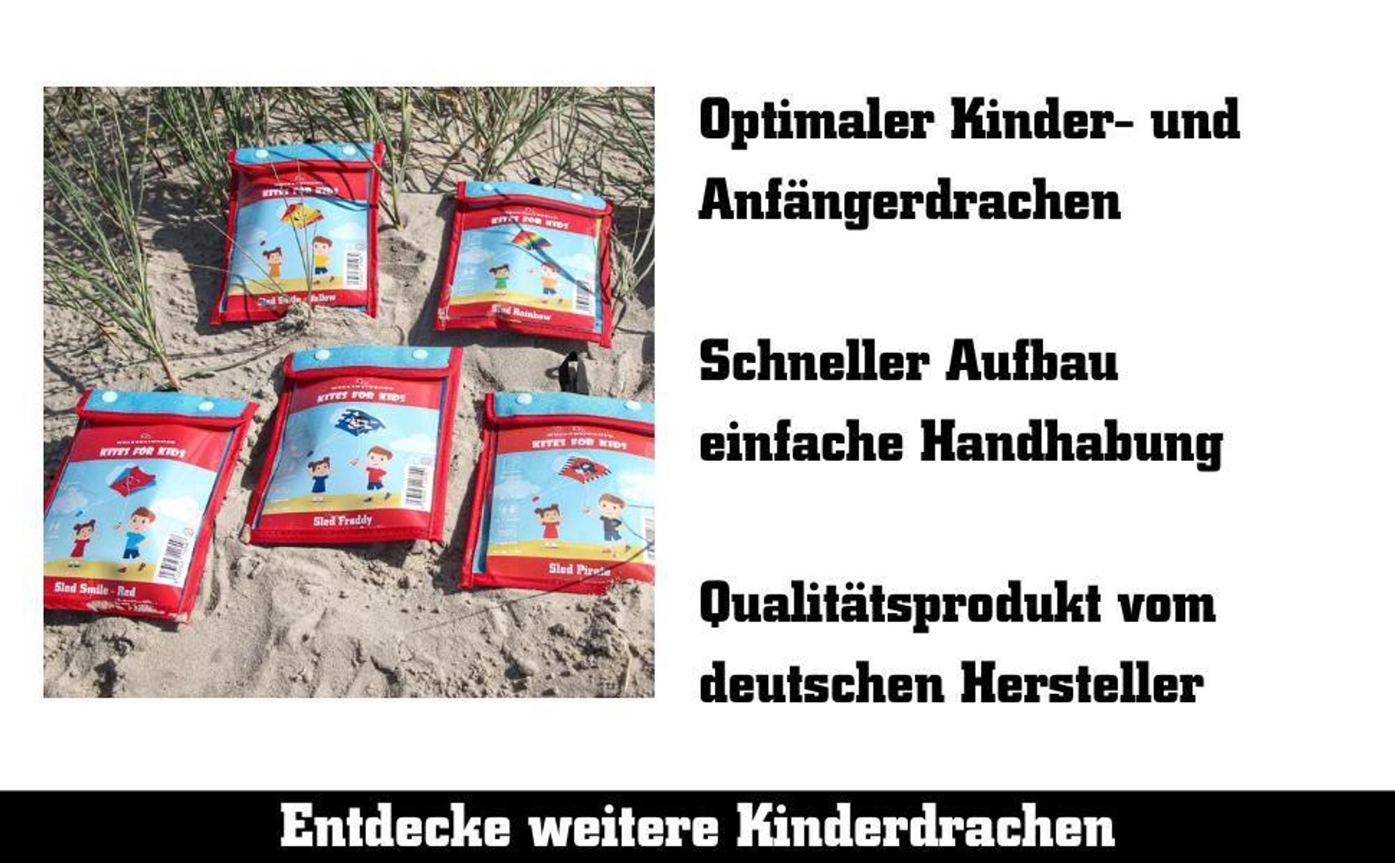 Wolkenstürmer Kinderdrachen Sled Alpaka (pink-türkis), Einleinerdrachen ohne Gestänge - flugfertig inkl. Schnur