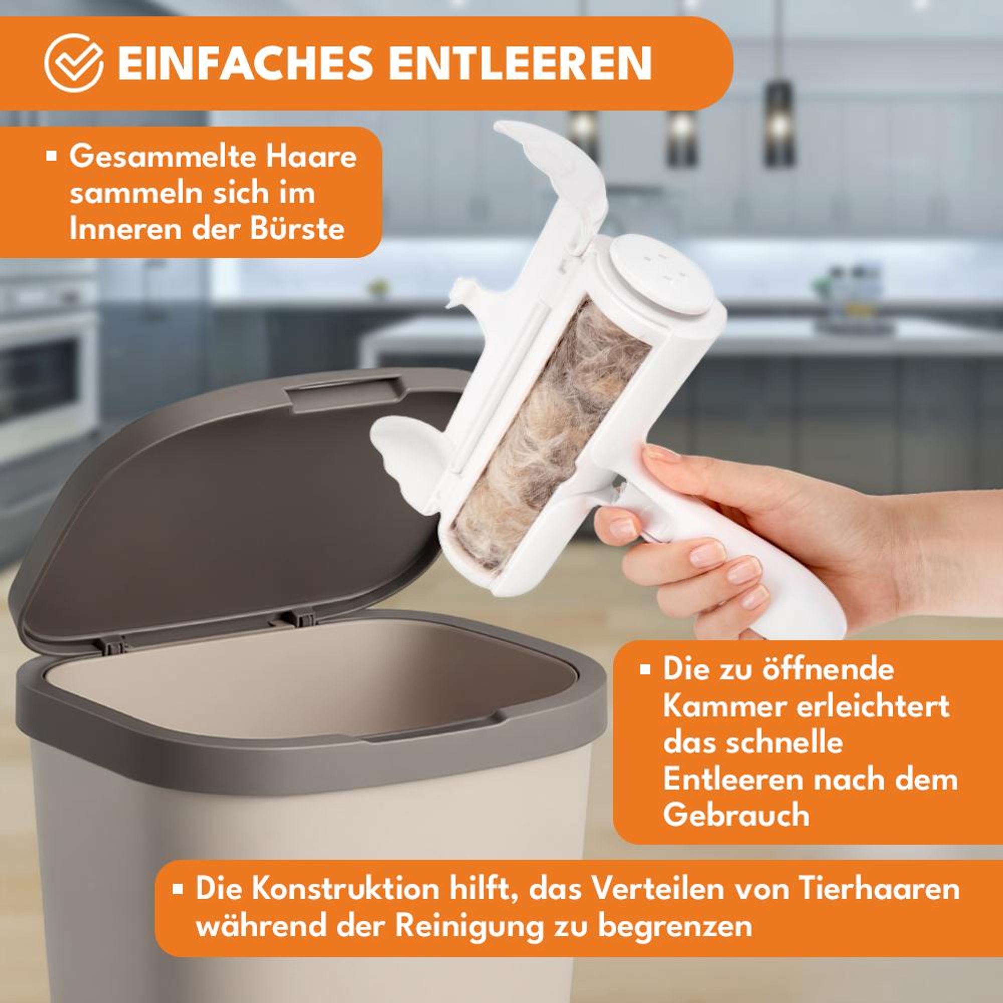 KRUMAD Tierhaarentferner Wiederverwendbar, Fusselrolle Tierhaare für Kleidung Sofa Auto, Wunderbürste Fusselbürste Katzenhaare