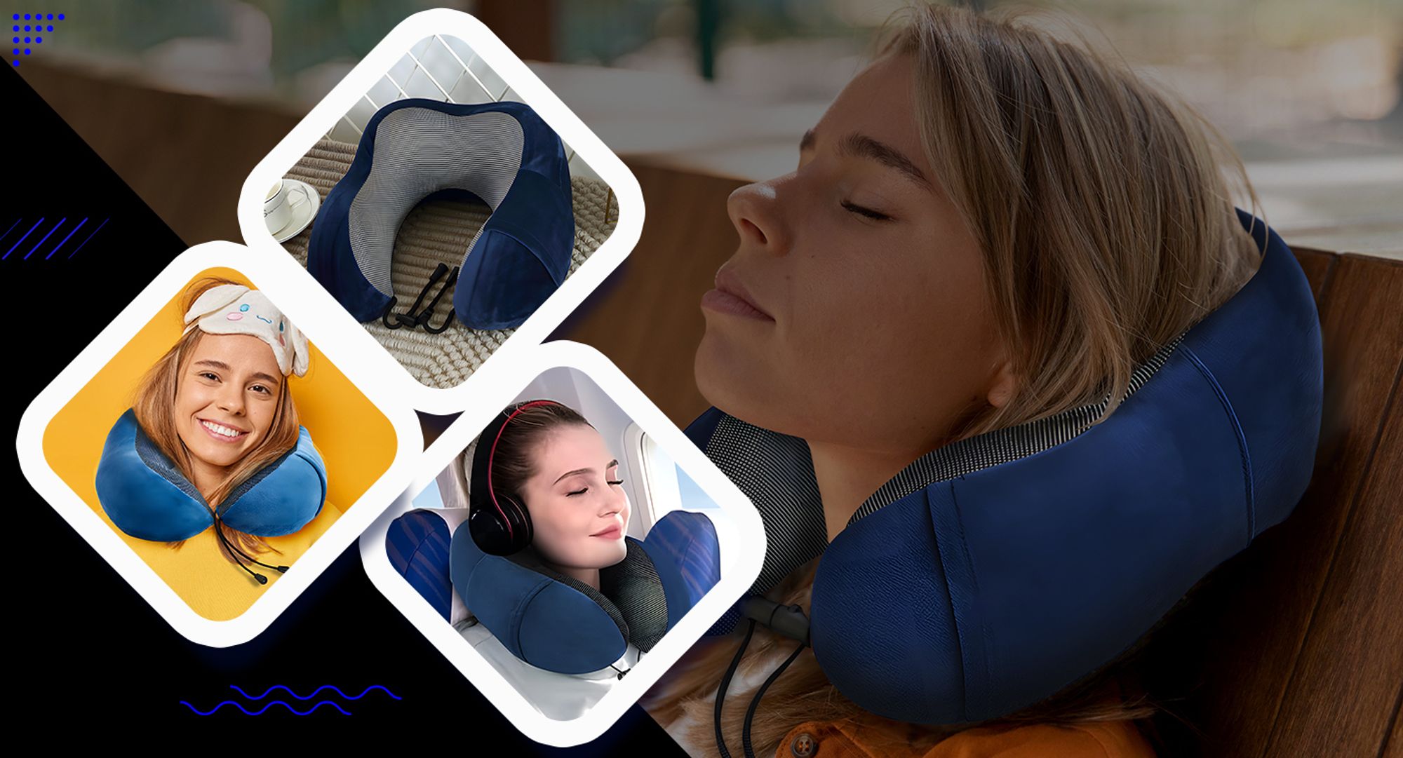 Nackenkissen, Nackenhörnchen, Kopfstütze, Schlafkissen, Memory Foam, Ergonomisch Gestaltetes Reisekissen, Reise Retoo