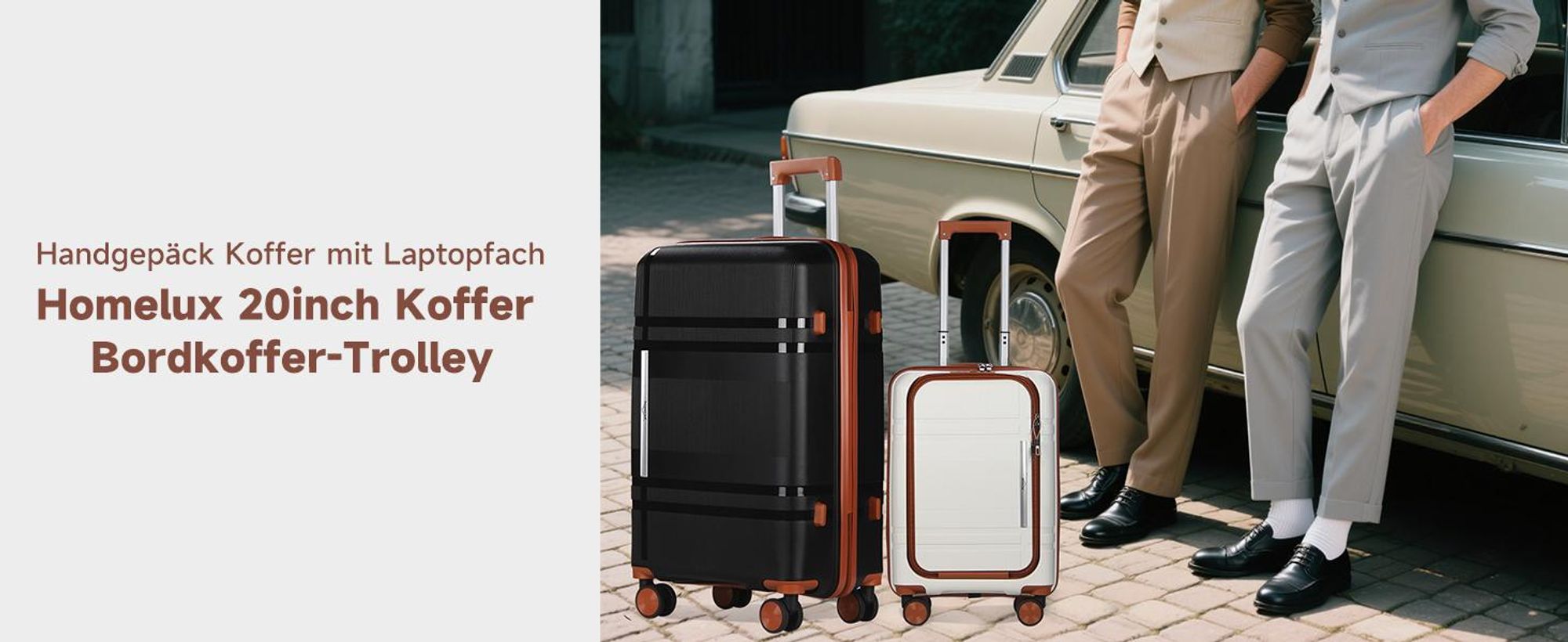 HOMELUX Hartschalen-Koffer Trolley Rollkoffer Reisekoffer Handgepäck 4 Rollen (M-L-XL-Set)  6939 Schwarz