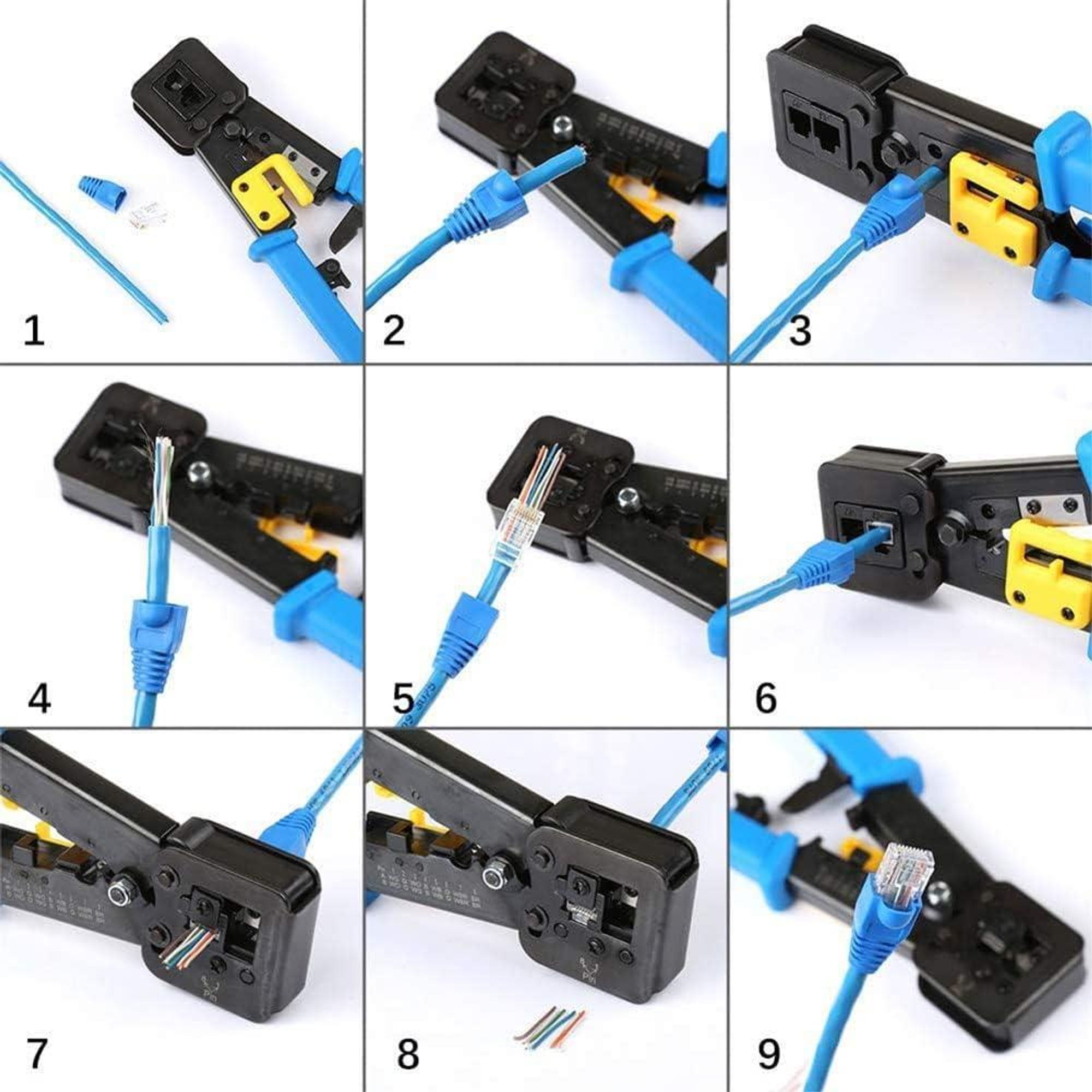 Kraft & Dele KD10883 RJ45 cez krimpovacie kliešte