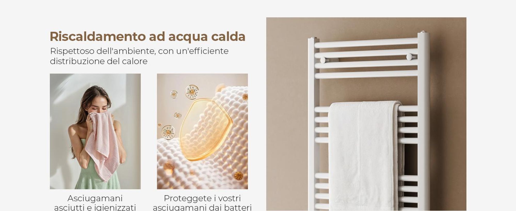 S'AFIELINA 180 x 60 cm Radiatore per il bagno Asciugatore per asciugamani Radiatore per asciugamani Attacco centrale Scaldasalviette Dritto bianco con valvola,860 W