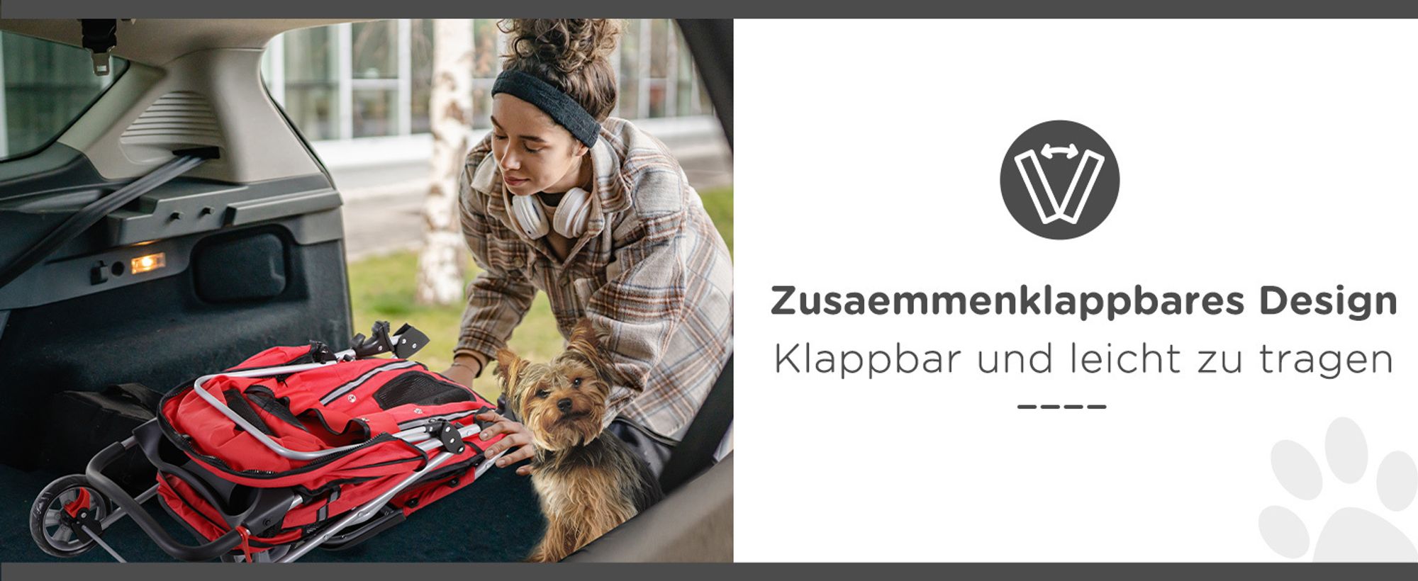 PawHut Hundewagen Hundebuggy Katzenwagen Tierbuggy Pet Stroller Hunde 4 Farben
