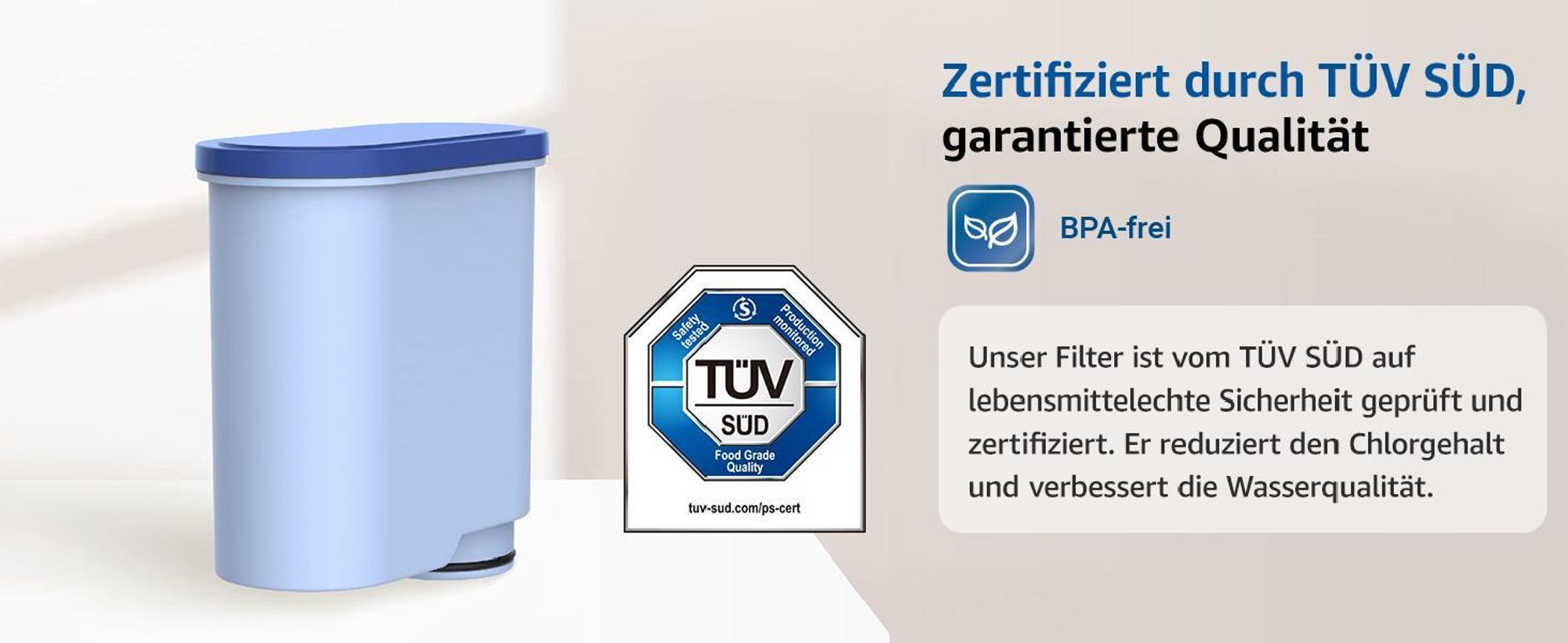 Maxblue Ersatzwasserfilter Kompatibel für Philips® AquaClean® CA6903/10 CA6903/22 CA6903 Kalkfilter (4)
