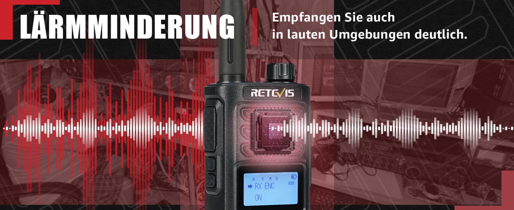 Retevis RA89 Ham Funkgerät, Hochleistungs Dualband Walkie Talkie für draußen, Wasserdicht IP68, Großer Reichweite, Lärmminderung, 2500mAh, Typ-C