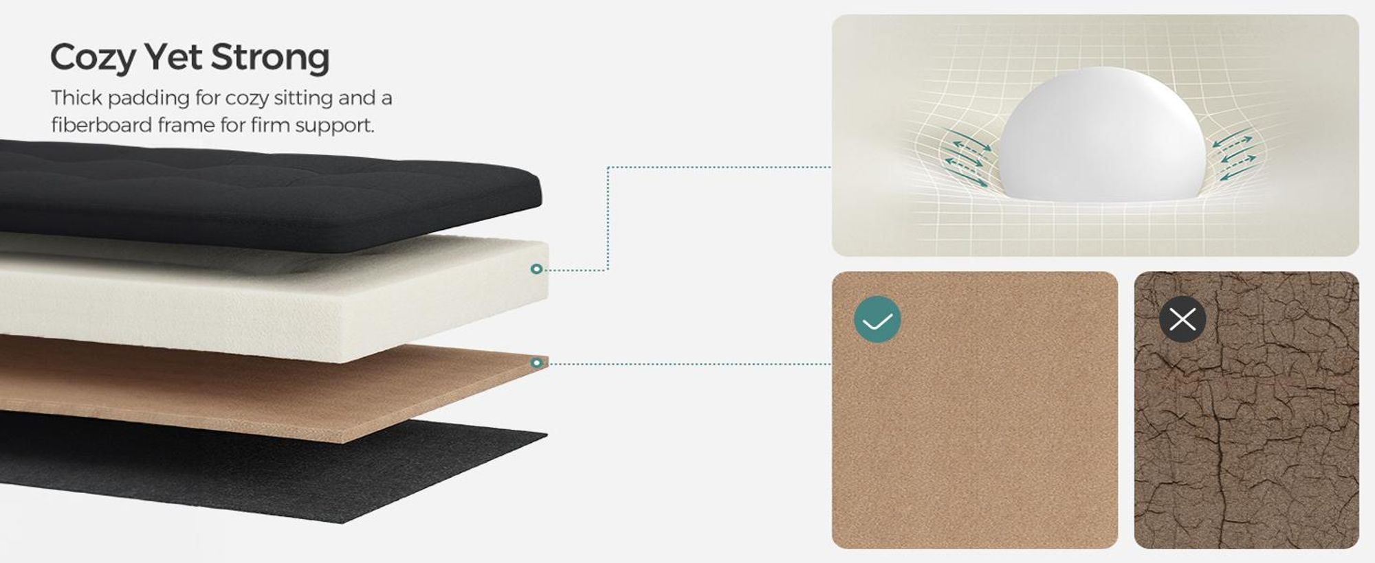 SONGMICS 110 cm Sitzbank mit Stauraum, klappbare Sitztruhe, Fußbank, schwarz