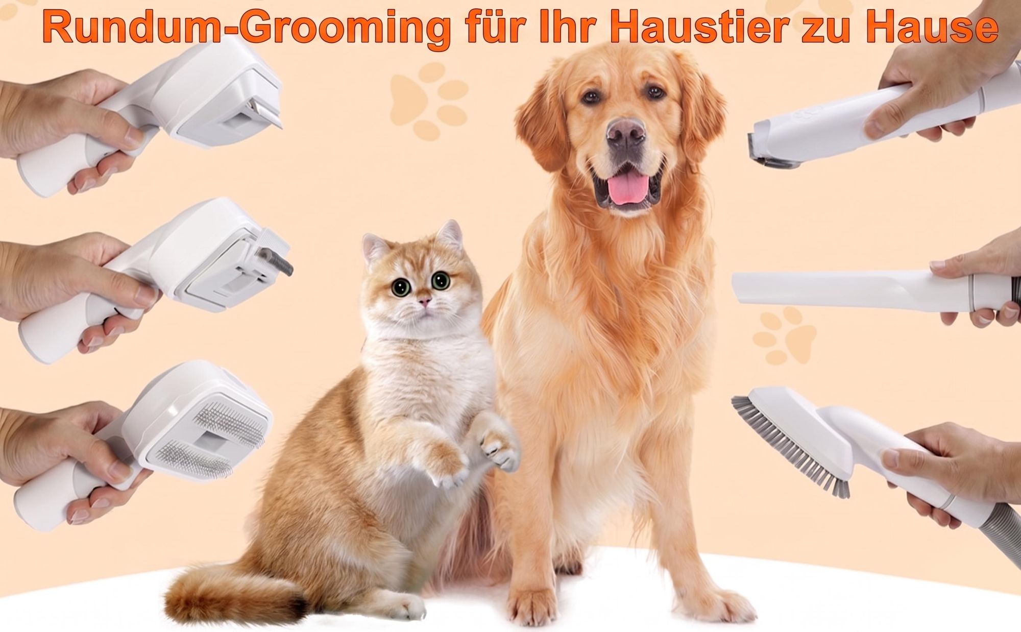 6 professionelle Werkzeuge für verschiedene Zwecke der täglichen Fellpflege