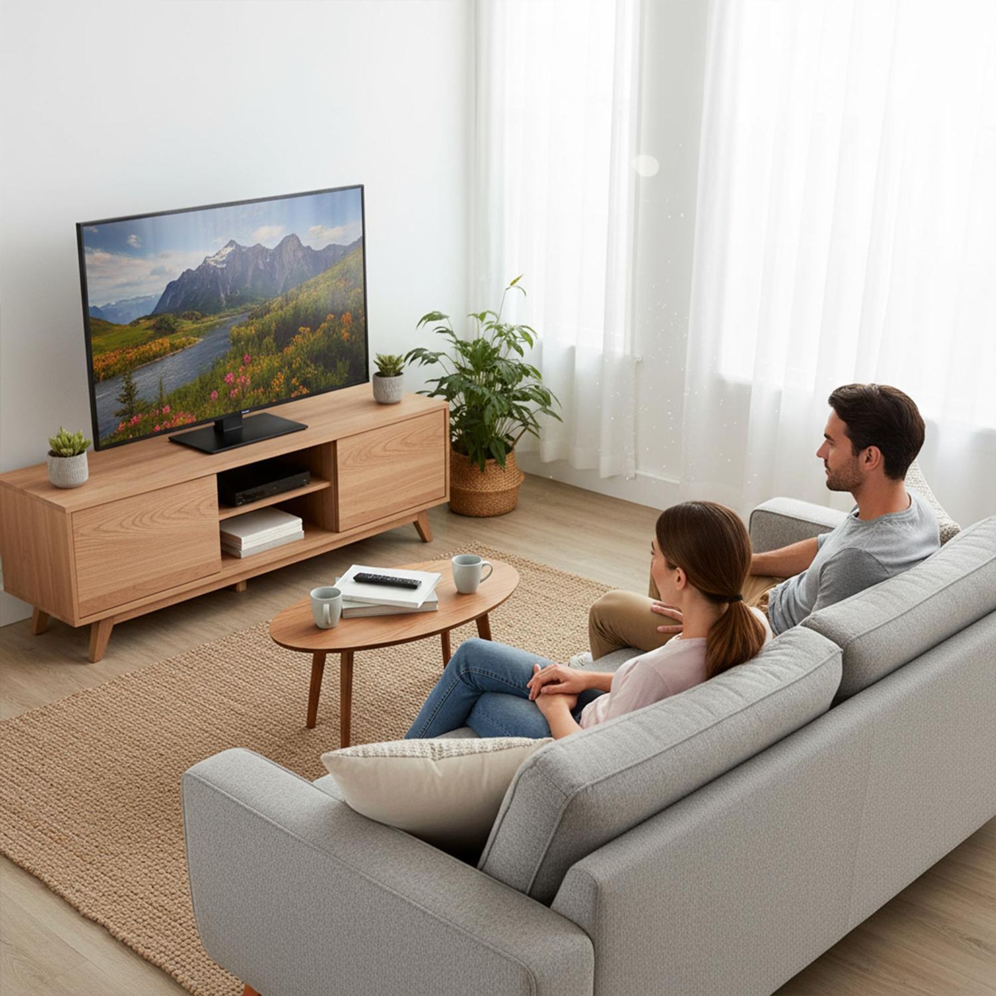 Universal-TV-Ständer Maclean für RTV-Schrank Ständer max. 40kg max. VESA 400x400 Höhen- und Winkelverstellung für TV 32-65", MC-124