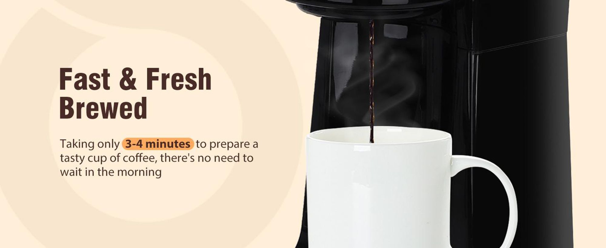Aigostar - 420 ml Filterkaffeemaschine Mit 24h-Timer, Kaffeemaschine mit Thermobecher, , LCD-Anzeige