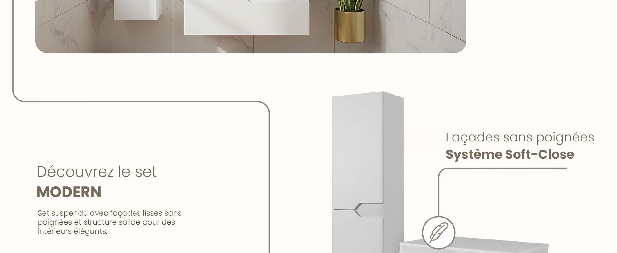 RODAN, meuble de salle de bain, armoire moderne, meuble sous vasque, meuble sous lavabo