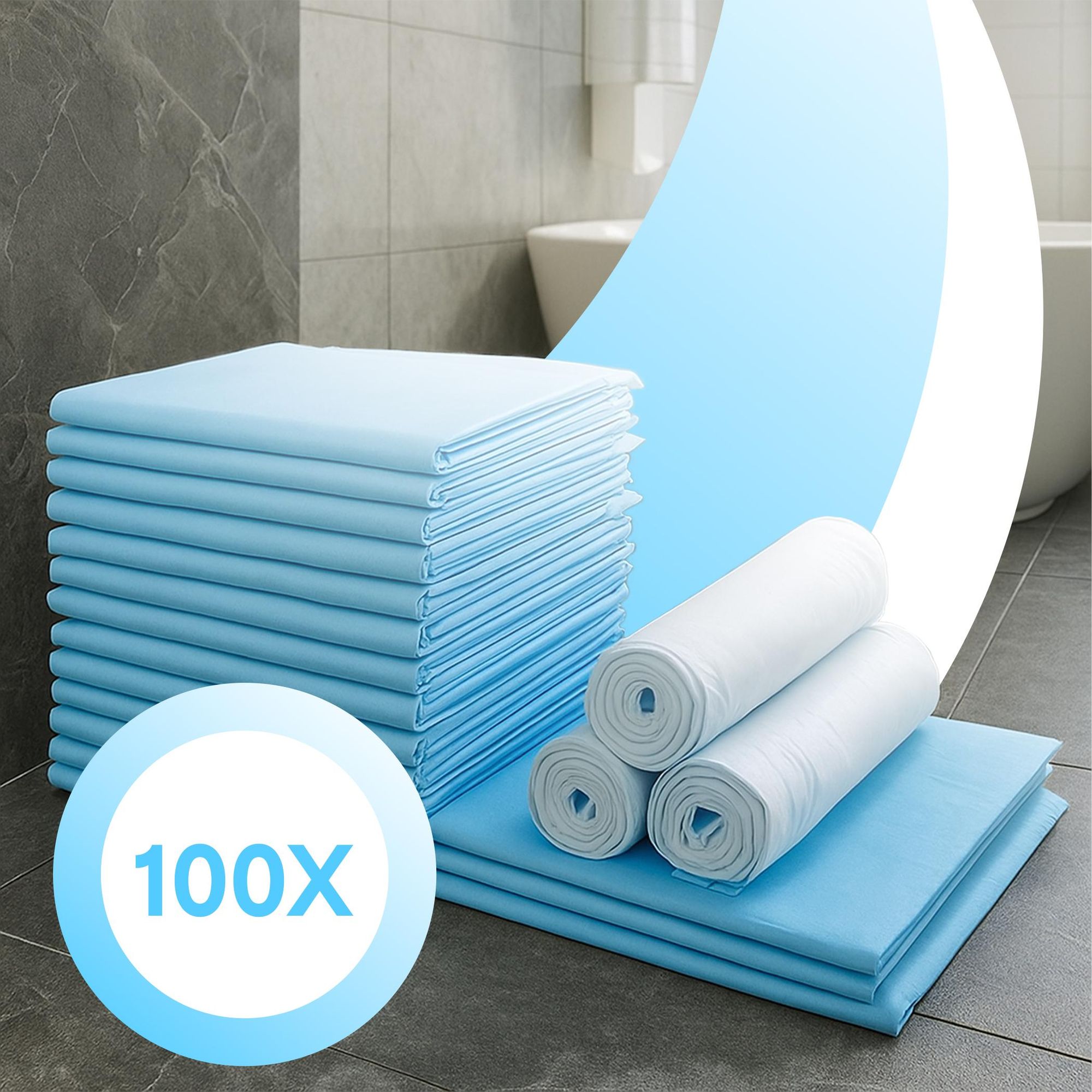 Trainingsunterlagen für Hunde 60x40 cm 100 Stück Inkontinenz Bettunterlage für Tiere Hundezubehör und Welpen Hundeklo für Zuhause Toilettenmatte Retoo
