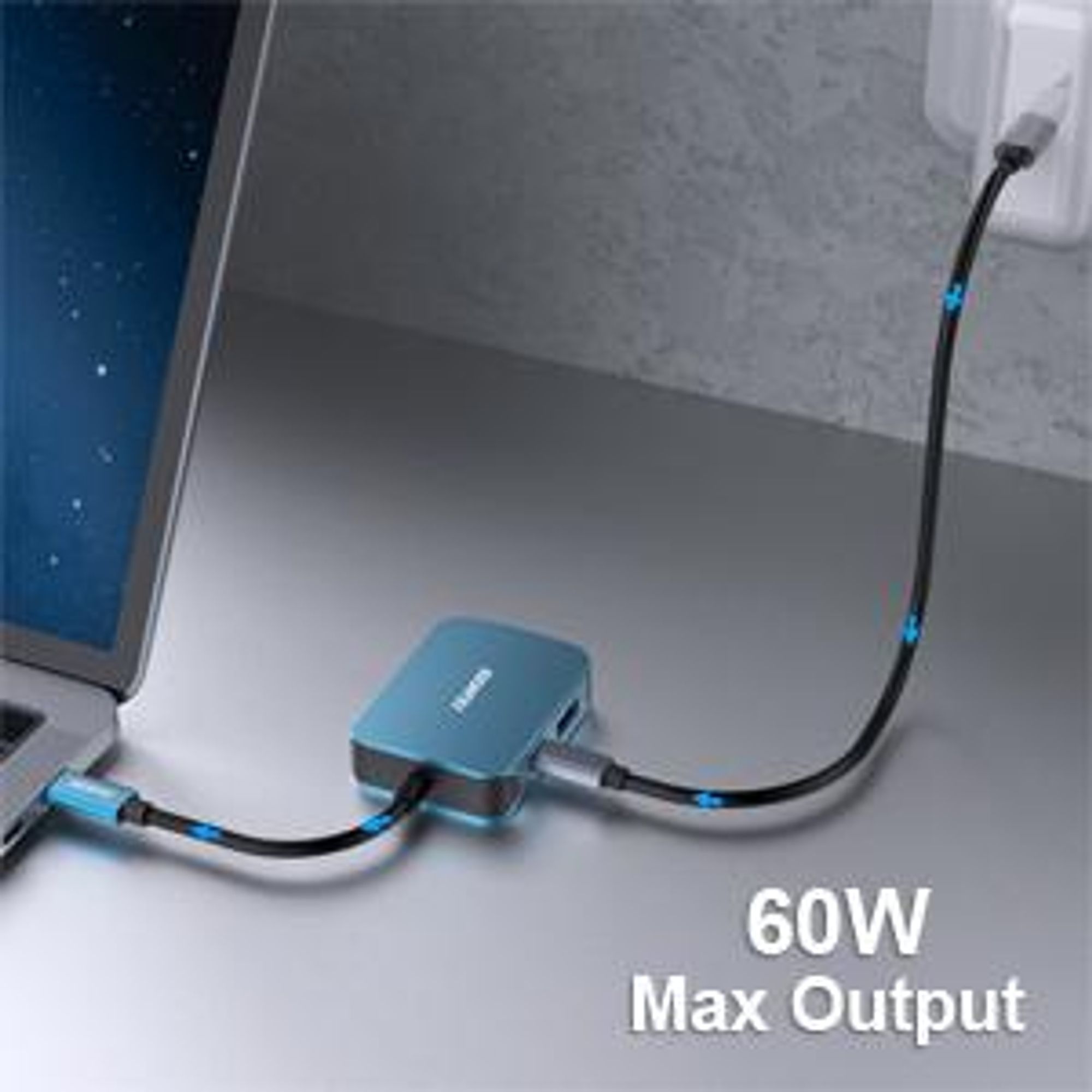 BENFEI Hubs USB C Hub 4in1 Adapter mit HDMI VGA USB PD