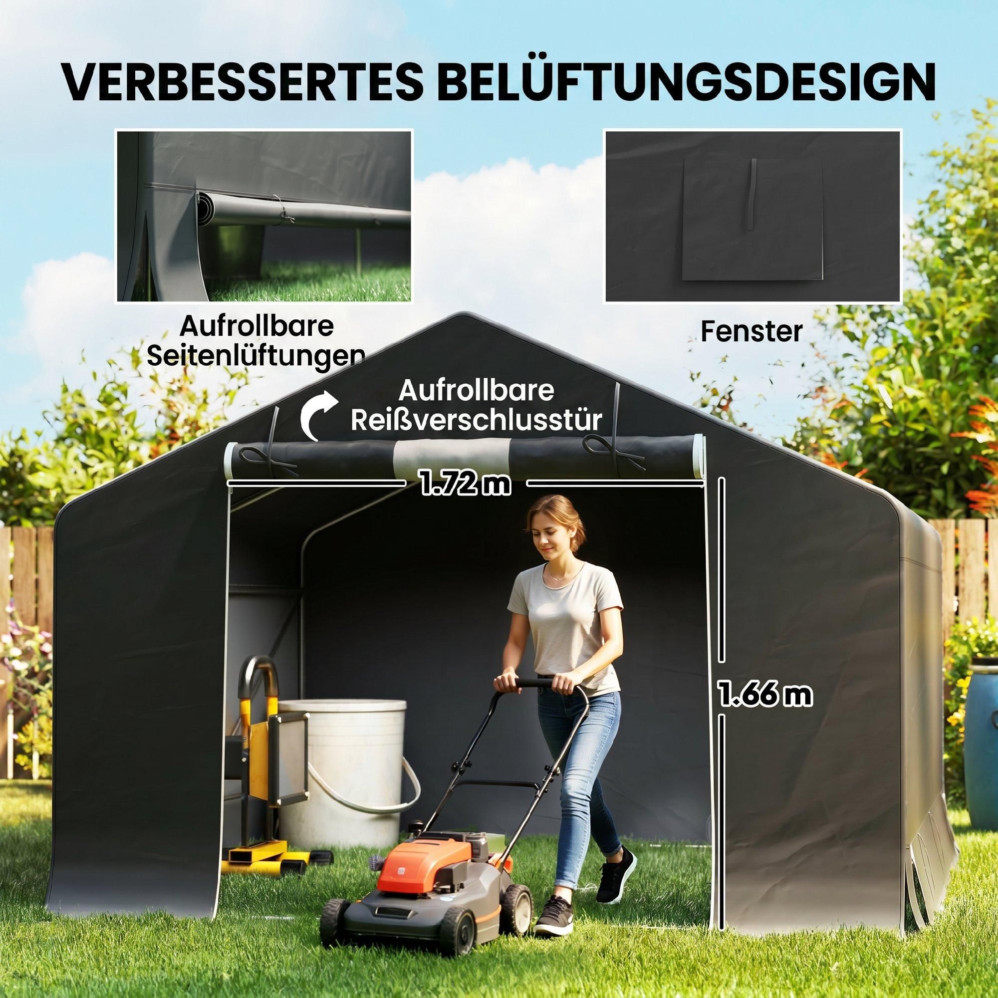 Fahrradgarage Garagenzelt PE-Plane