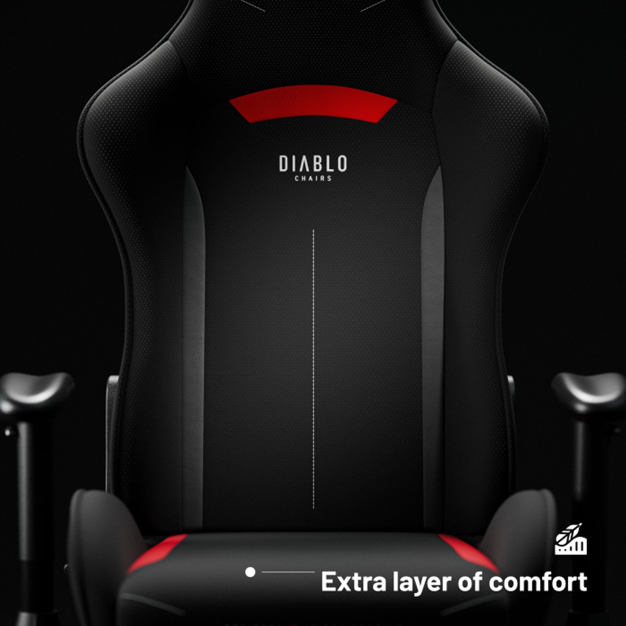 Diablo X-ST4RTER Gaming Stuhl Chair Bürostuhl Schreibtischstuhl PC Stuhl Ergonomisch Stoffbezug 2D Armlehnen Kippmechanismus