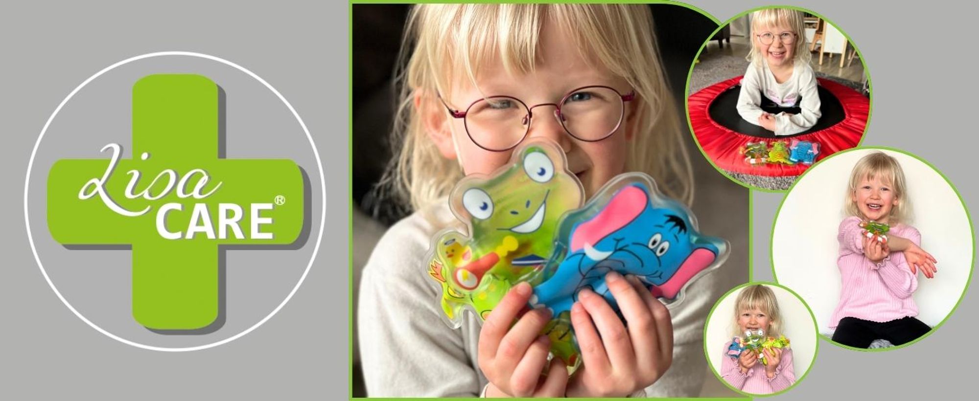 LisaCare Kältekompressen - Kalt-Warm-Kompresse Kühlpads Kinder - Kinder Kompressen - Warmkompresse/Kaltkompresse - 3er Set Kühlkompressen
