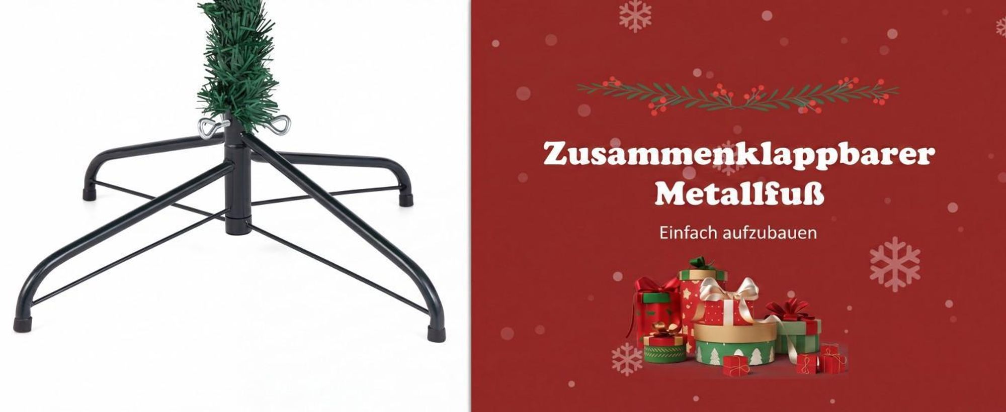 COSTWAY 210cm LED Künstlicher Weihnachtsbaum, Tannenbaum mit 1570 PVC Spitzen, 500 LEDs, 11 Lichtmodi, 5 Farbwechsel & Metallständer, Christbaum Grün