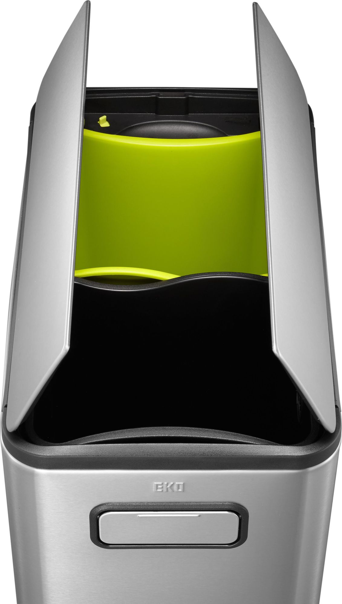 EKO - Ecofly pedaalemmer 20+20 liter - Stainless steel Plastic - Matt Edelstahl