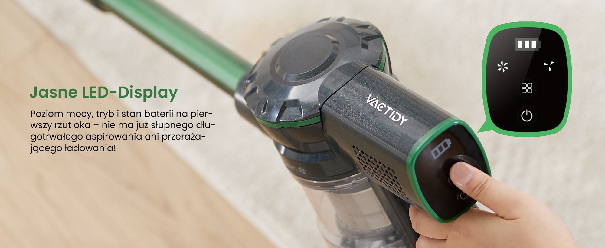 Bezprzewodowy odkurzacz Vactidy V9 Pro 40000 Pa, odkurzacz akumulatorowy 8 w 1, ręczny odkurzacz samostojący 45 min, odkurzacz do dywanów dla osób cierpiących na alergie i sierść zwierząt domowych