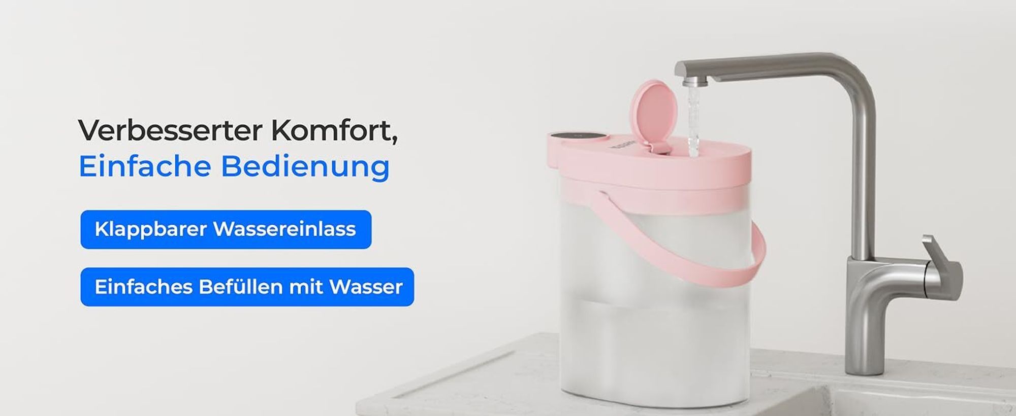Waterdrop FreshTaste Wasserenthärte Elektrischer Wasserfilter Kanne, 4L Wasserfilter Spender für Kühlschrank, Reduziert Kalk, Chlor