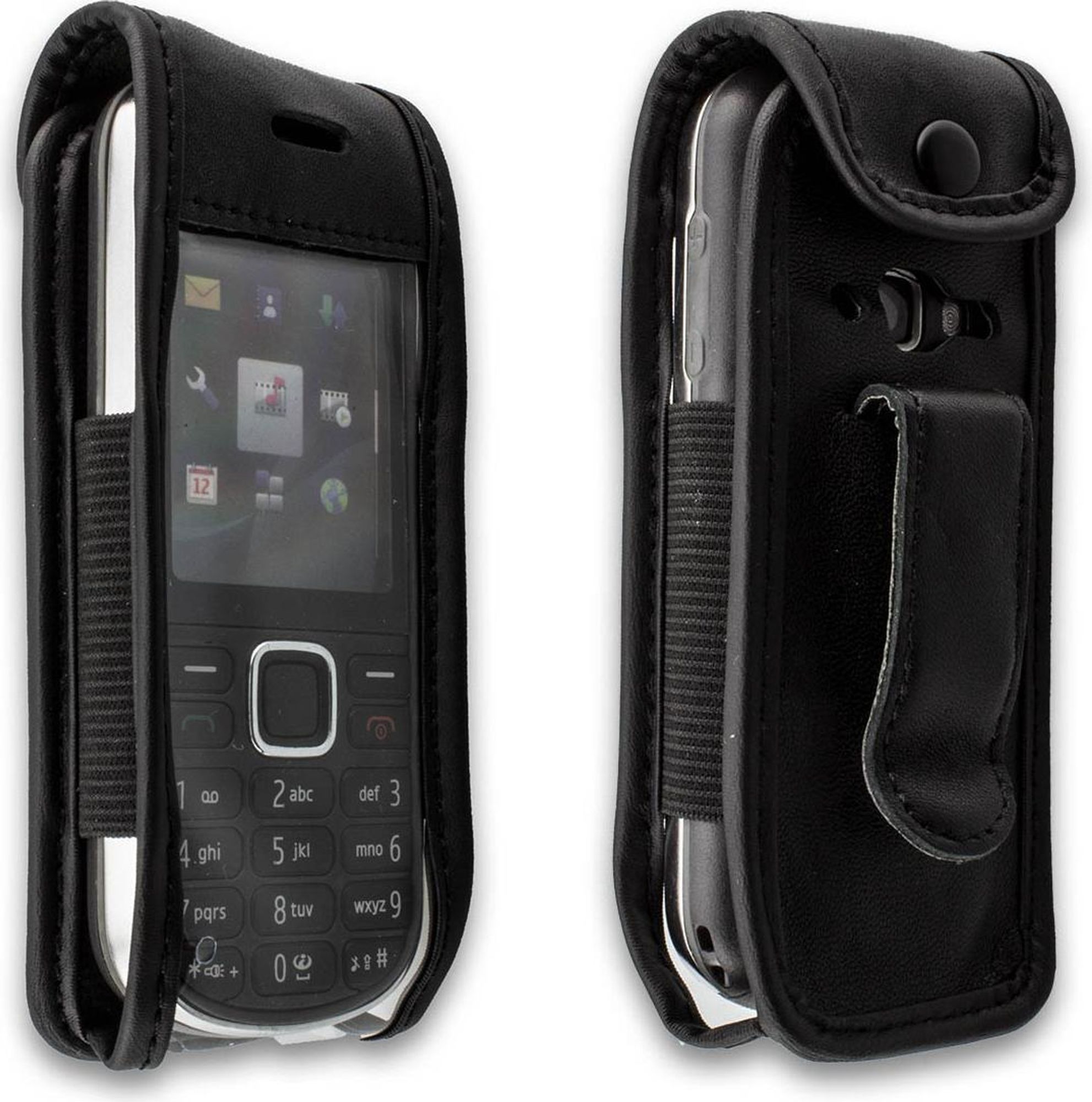 caseroxx Ledertasche mit Gürtelclip kompatibel mit Nokia 3720 aus Echtleder, Tasche mit Gürtelclip und Sichtfenster  Bild 4