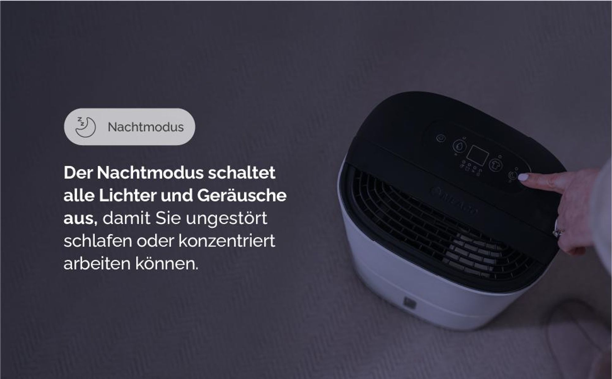 MeacoDry Arete® One 6L Luftentfeuchter & Luftreiniger in Beige, für Räume bis zu 25 m², H13 HEPA-Filter, Wäsche- & Nachtmodus, 1,8 L Tank
