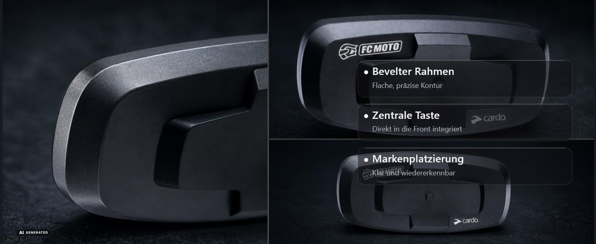 Cardo FC4X (UCS) FC-Moto Edition Bluetooth Kommunikationssystem Einzelset