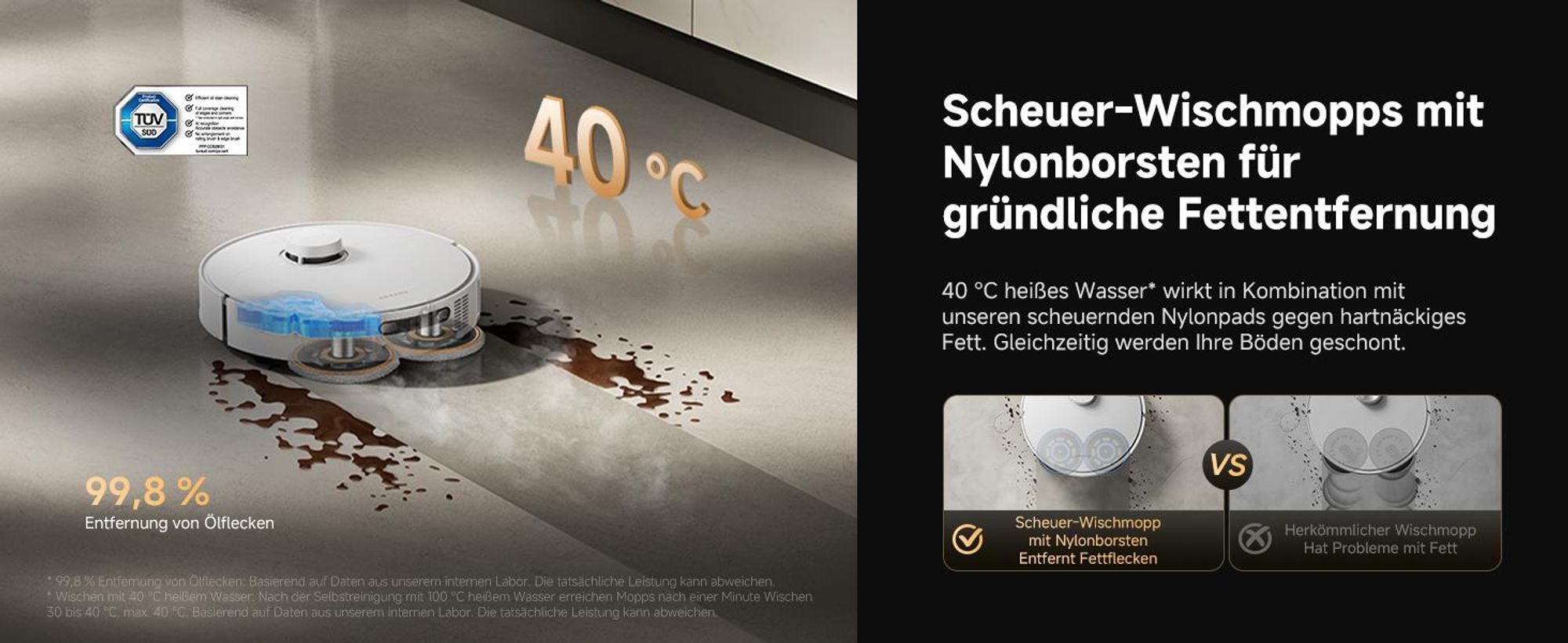 Dreame Matrix 10 Pro Saugroboter mit Wischfunktion,30KPa Saugleistung,AI RGB,3D Laser,100°C Selbstreinigung,0-Tangle System,Mop-Wechselstation,Weiß