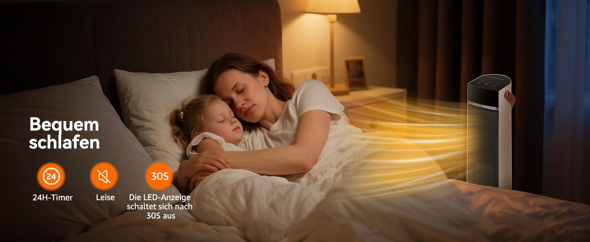 Aigostar 2000W PTC Keramik-Heizlüfter: Energiesparend, Fernbedienung, ECO-Modus, 24H-Timer, 75°-Oszillation, Schutzfunktionen, Weiß