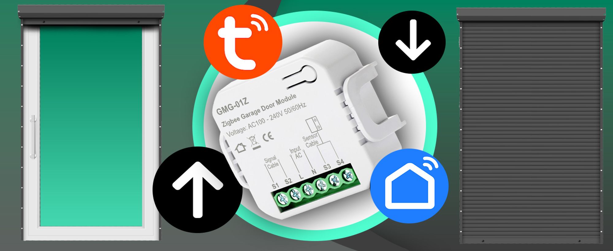 WiFi Smart Switch Rolltorsteuerung, IFTTT/Alexa/Google/APP, Sprachsteuerung, Gerät teilen, Alexa Home Kompatibel, Retoo