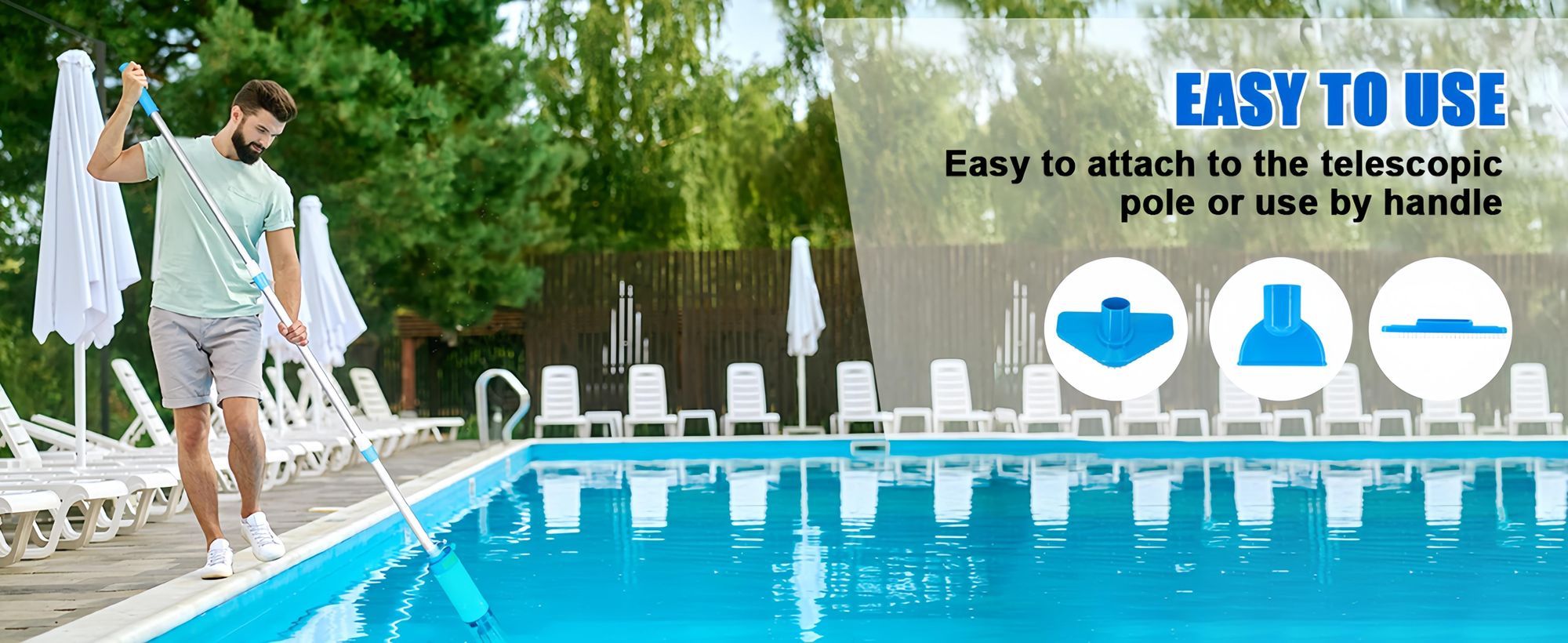 3-in-1 Kabelloser Poolstaubsauger | Wiederaufladbares Pool-Staubsauger-Set | Mit Filterelement Sonstiges Poolzubehör,für Sand und Schmutz,0.25l,Blau