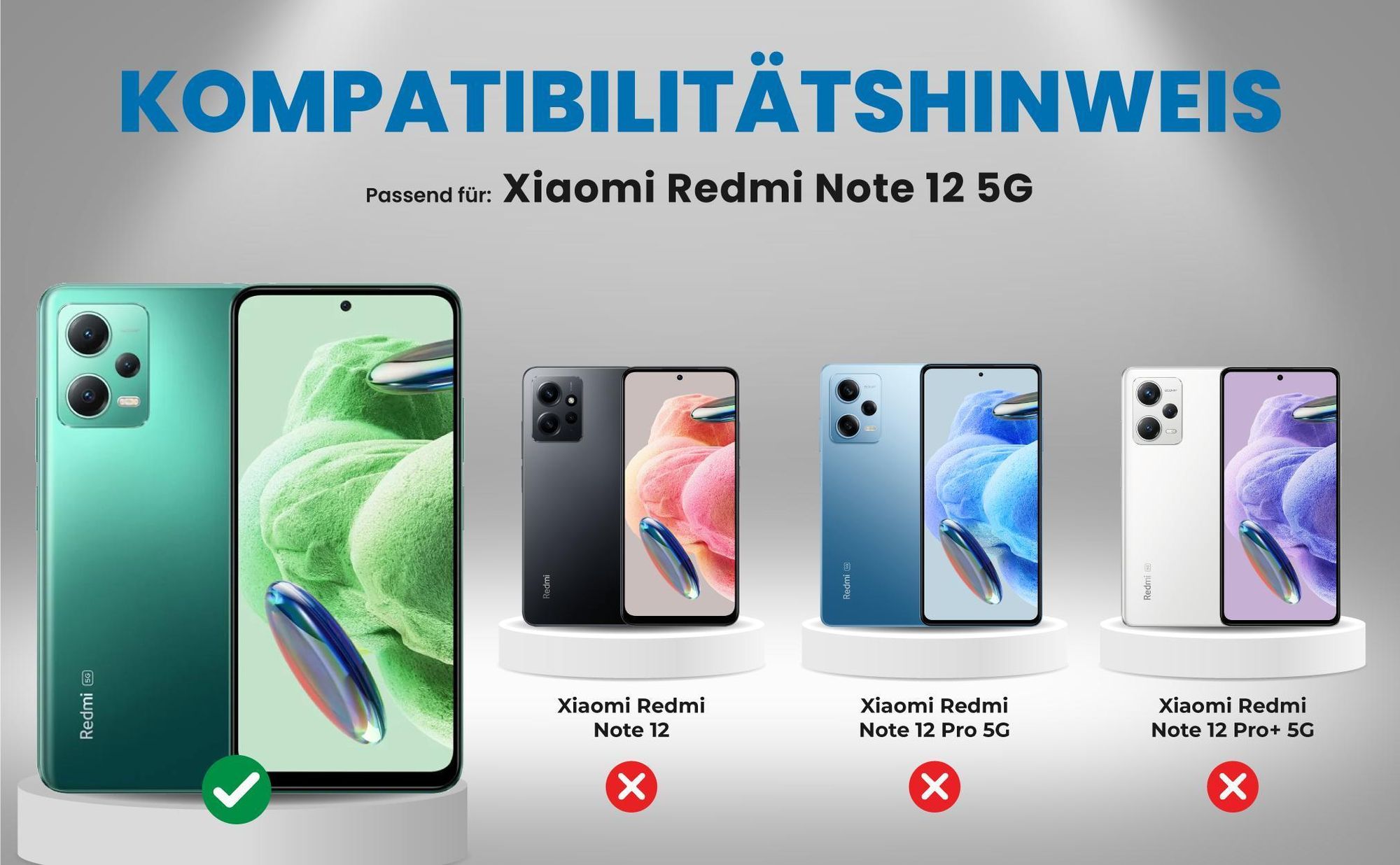 Kompatibilitätshinweise Hülle für Xiaomi Redmi Note 12 5G