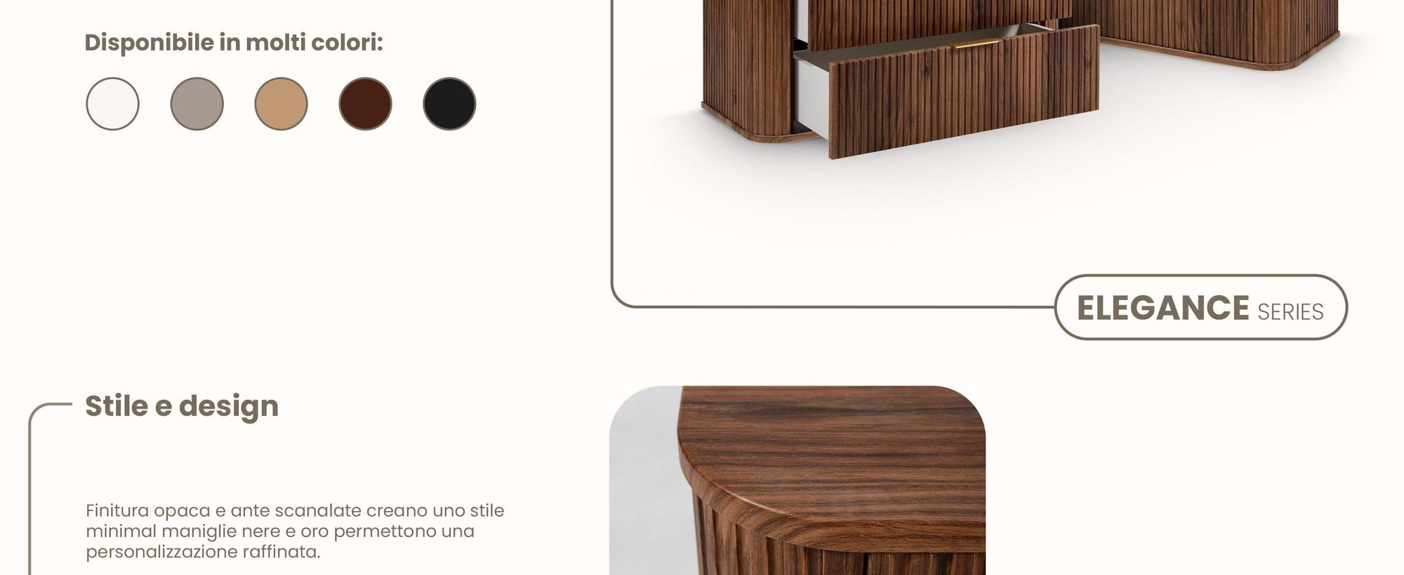 Mobile Sottolavabo 100 Cm Quercia Noce 2 Cassetti SoftClose