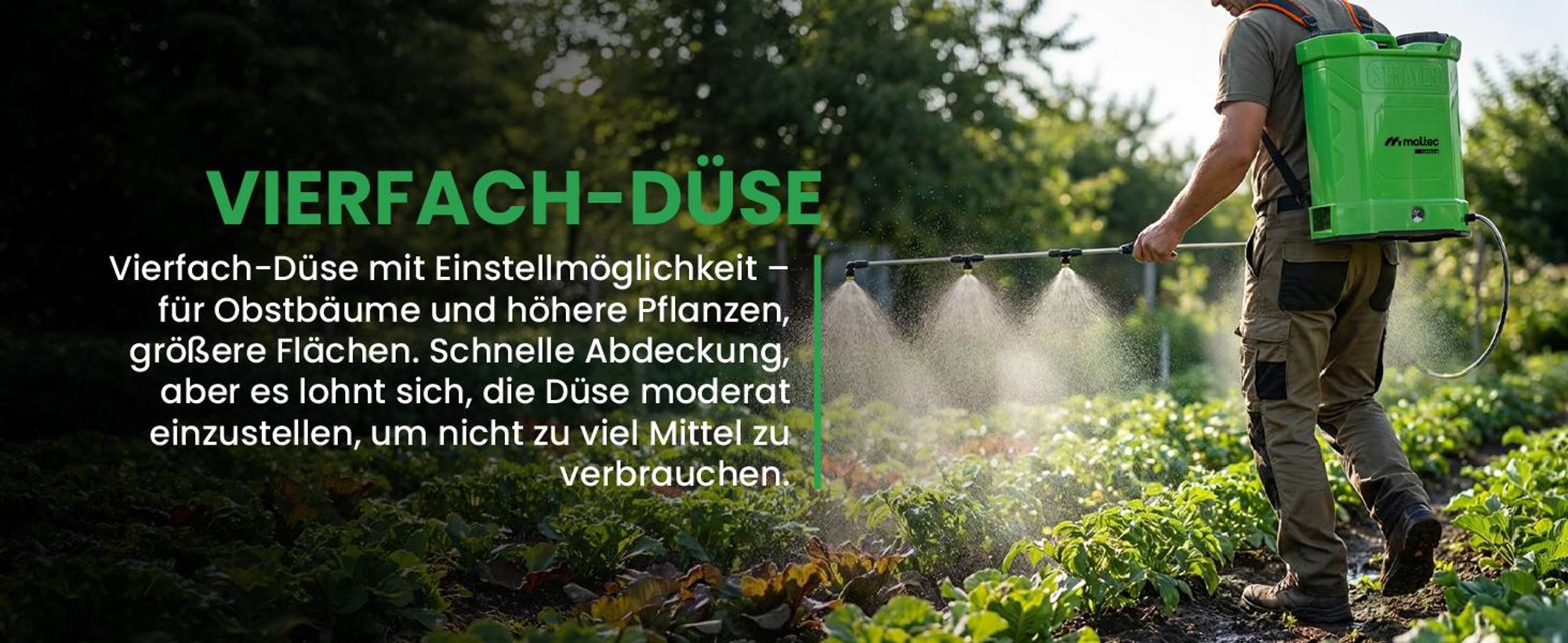Akku-Rückenspritze 20L mit elektrischer Drucksprüher 5 bar