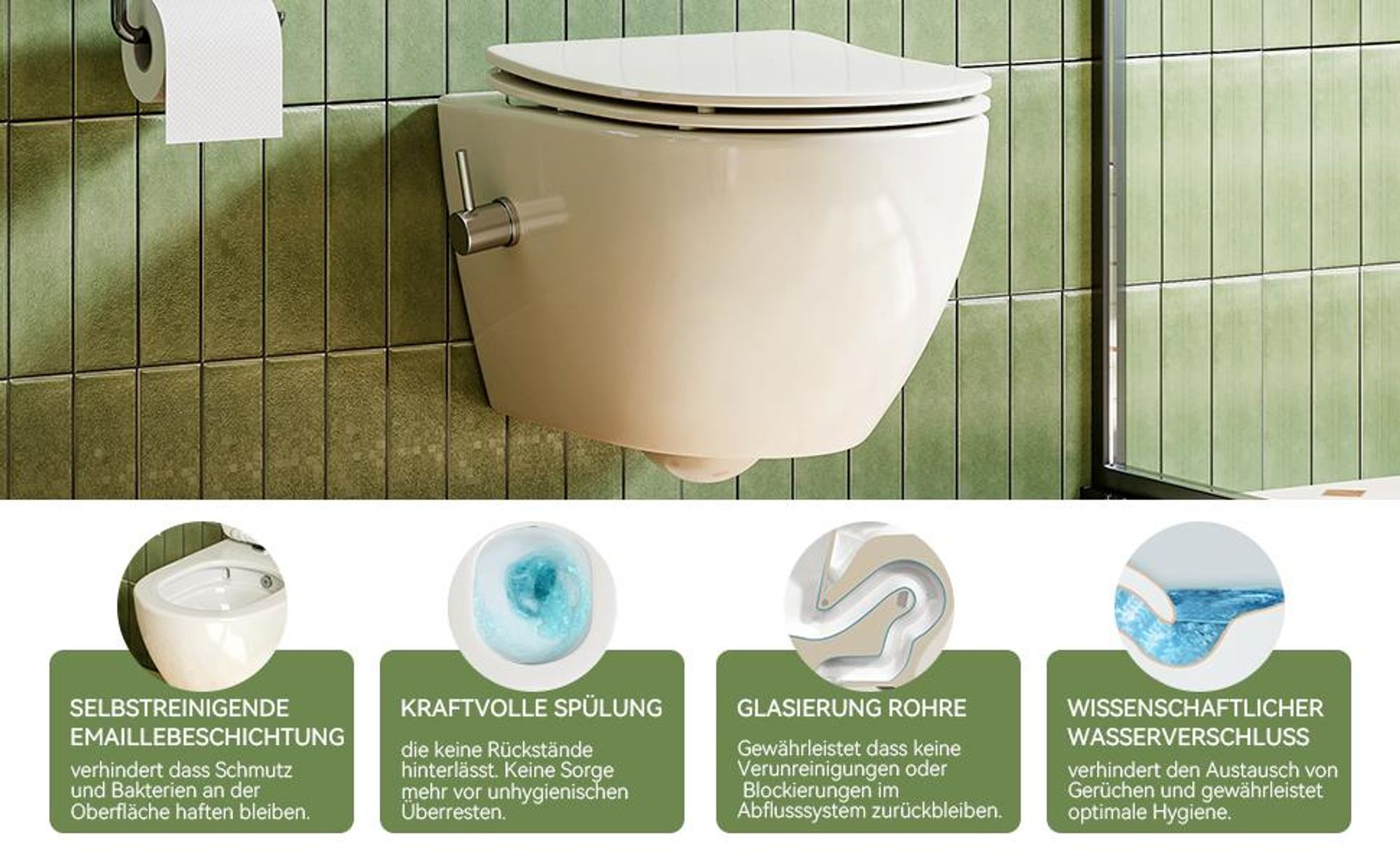 Taharet dusch WC Toilette mit kraftvolle Spülung