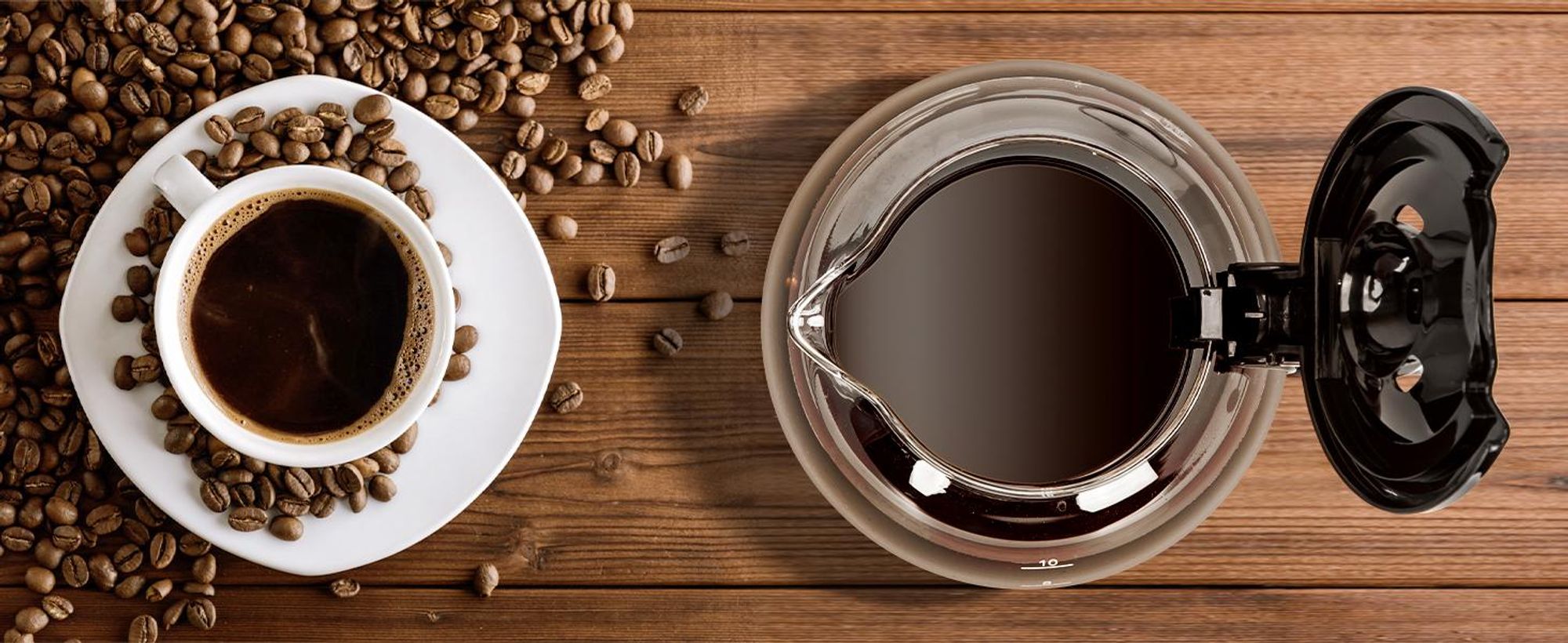 Aigostar Filterkaffeemaschine mit Glaskanne, Kaffeemaschine für bis zu 10 Tassen je Kanne, für aromatischen Kaffeegenuss, Schwarz