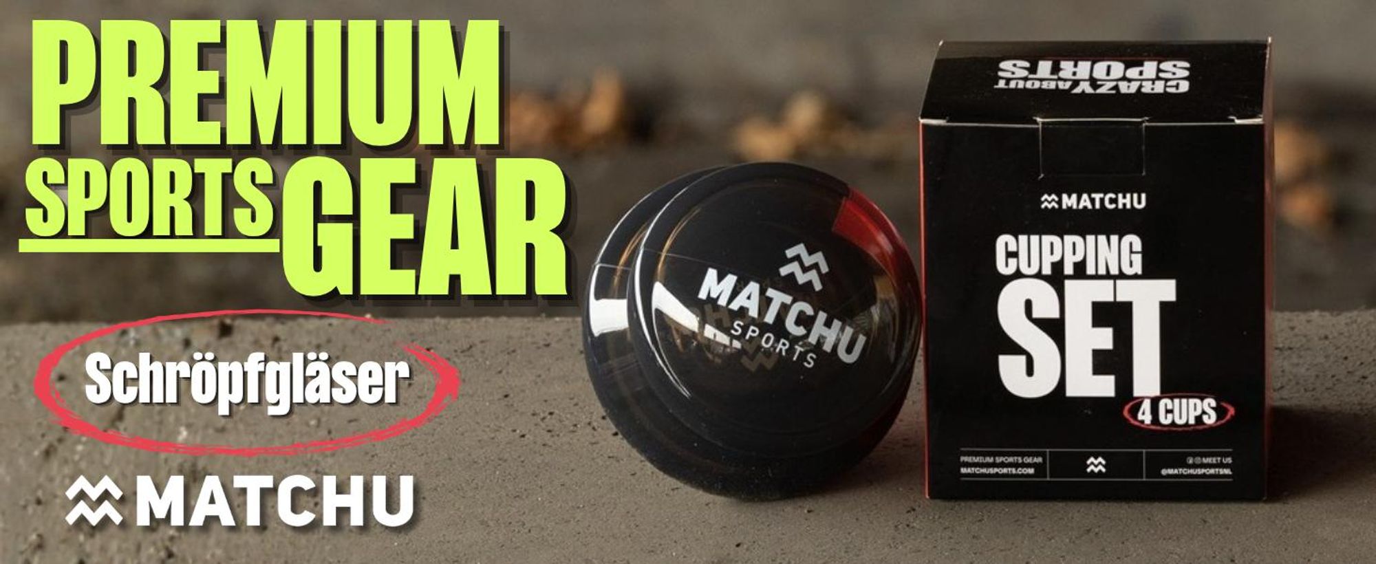 Matchu Sports Schröpfgläser aus Silikon – 4er Schröpfen-Set in 4 Größen – Massage- und Cellulite-Cups für Gesicht und Körper – Dunkelgrau