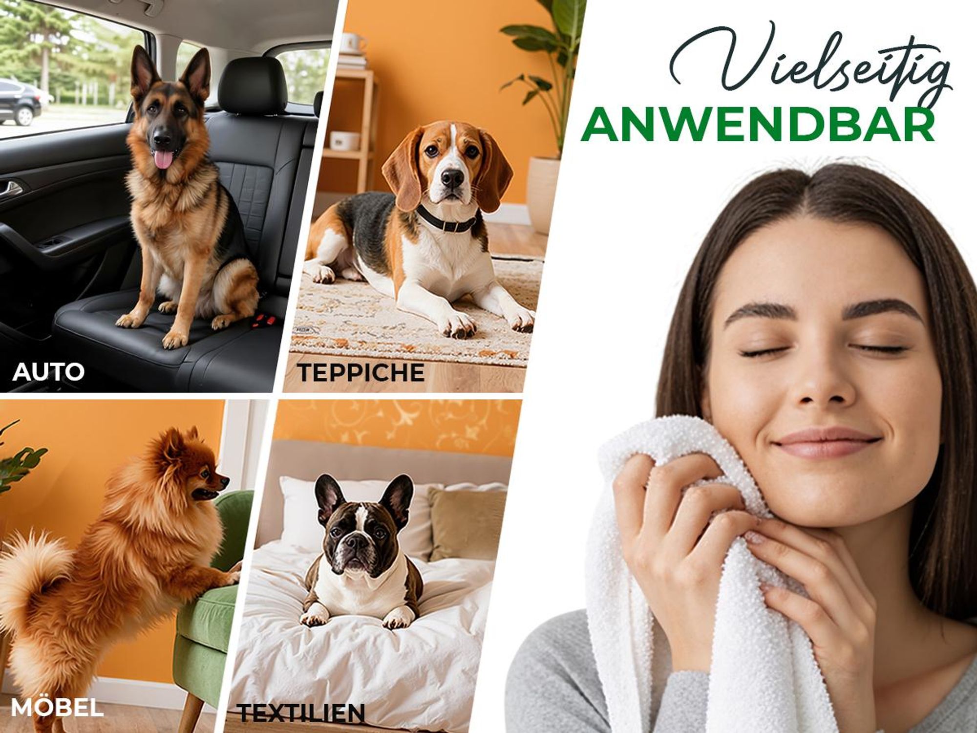 Baviette Geruchsentferner Hund 500 ml Spray – Geruchsneutralisierer mit Mikroorganismen für Hundebett, Möbel & Auto